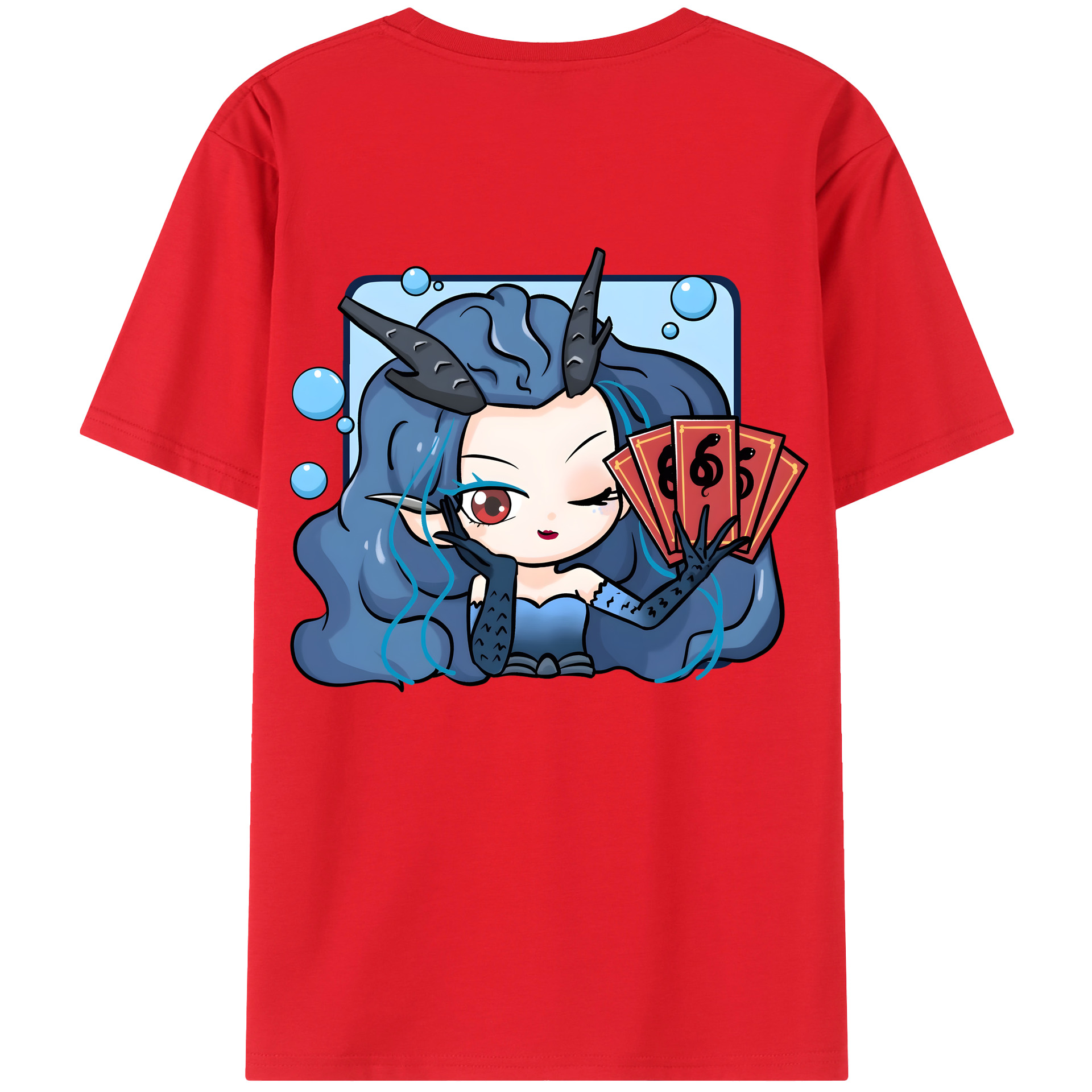 （画像用） Ne Zha 2 ナタ 魔童の大暴れ 綿100％ メンズ半袖Tシャツ（バックプリント） 通気性