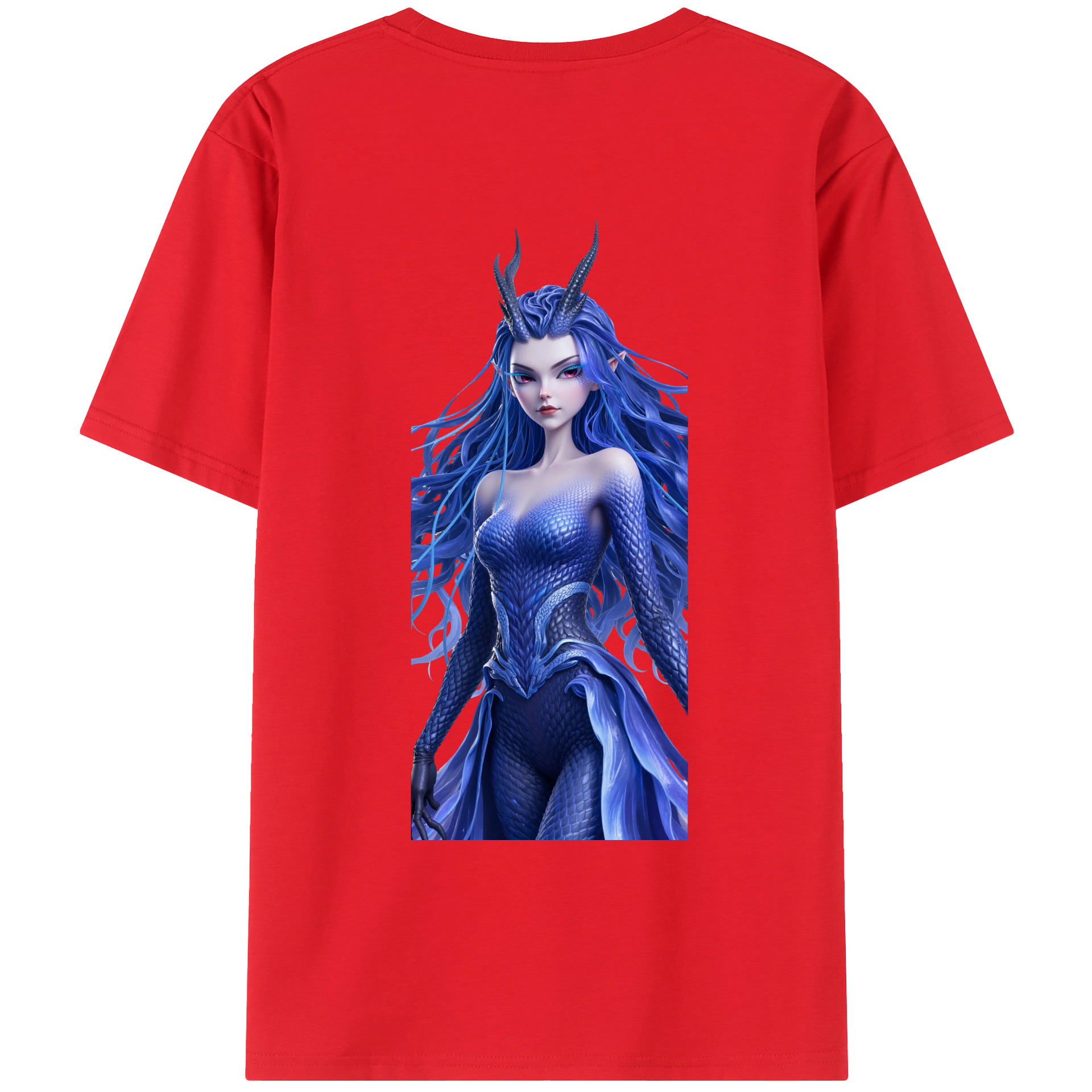 （画像用） Ne Zha 2 ナタ 魔童の大暴れ 綿100％ メンズ半袖Tシャツ（バックプリント） 通気性