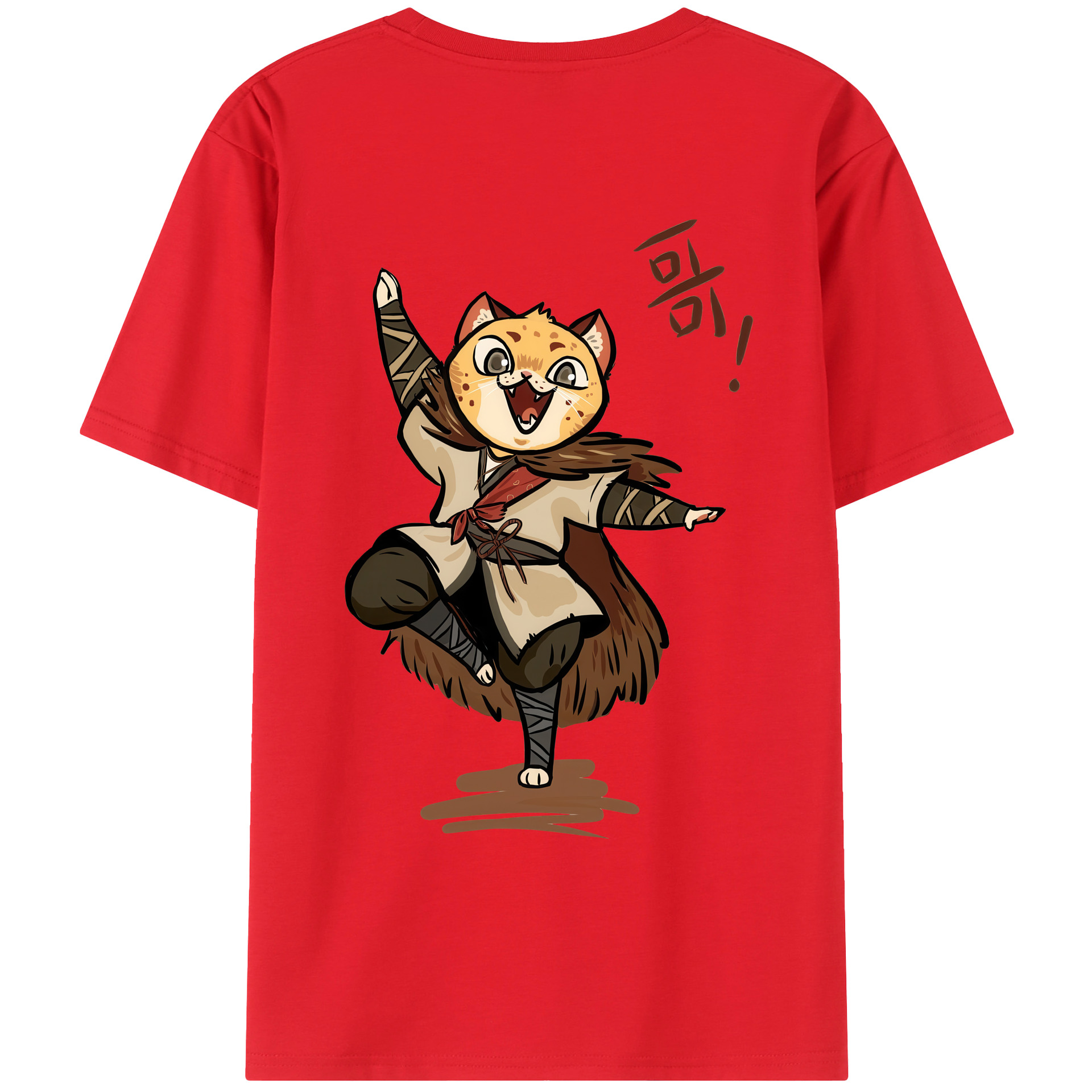 （画像用） Ne Zha 2 ナタ 魔童の大暴れ 綿100％ メンズ半袖Tシャツ（バックプリント） 通気性