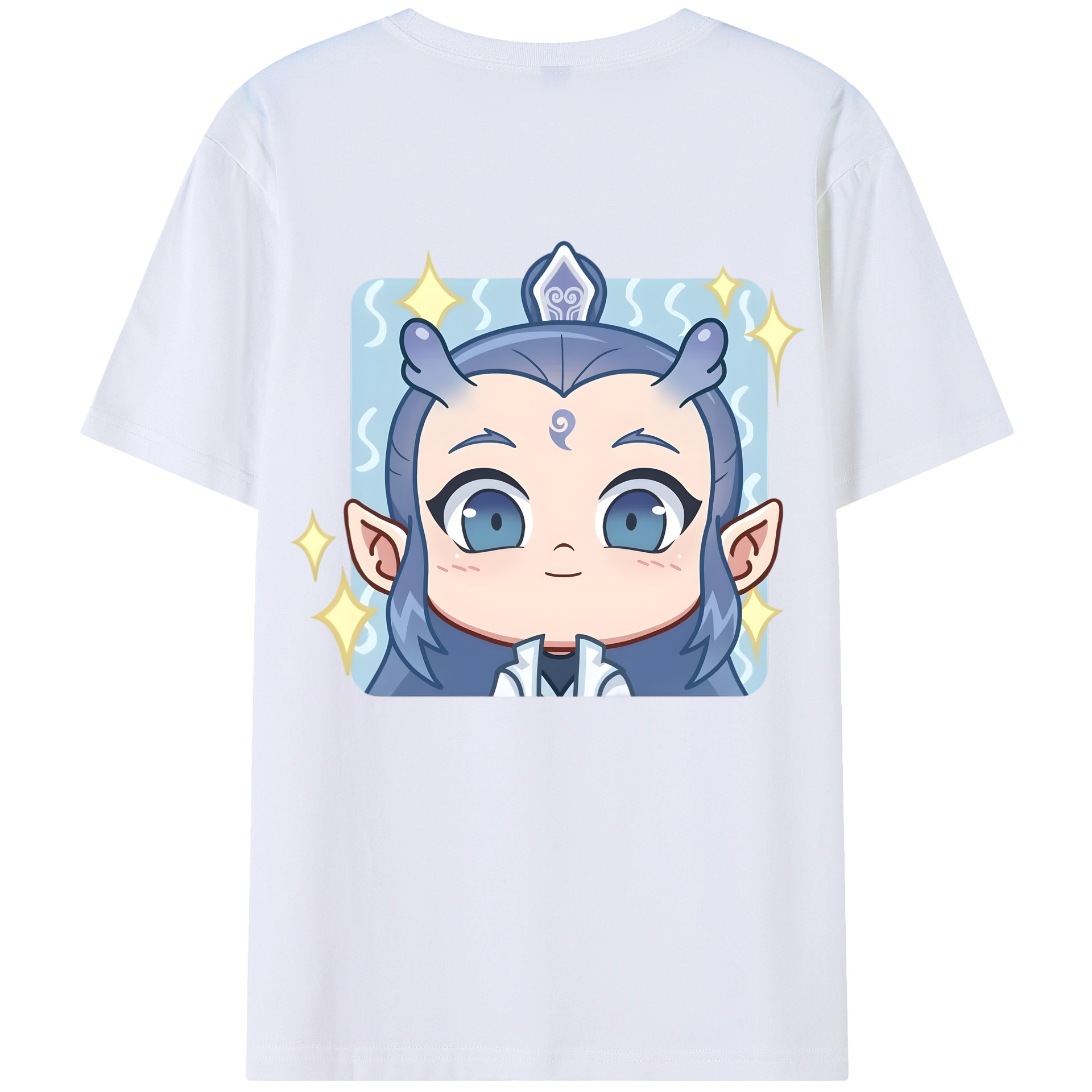 （画像用） Ne Zha 2 ナタ 魔童の大暴れ 綿100％ メンズ半袖Tシャツ（バックプリント） 通気性
