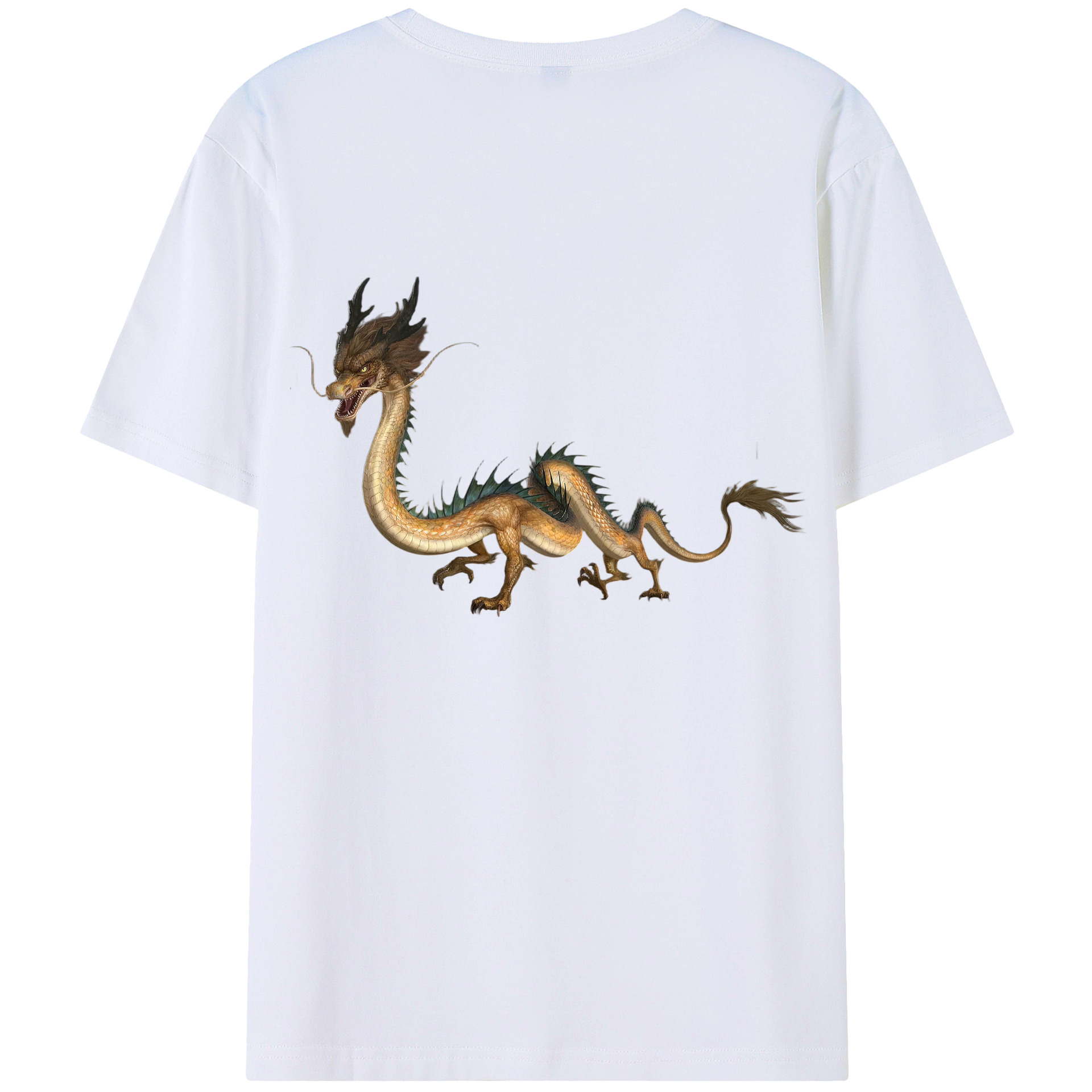 （画像用） Ne Zha 2 ナタ 魔童の大暴れ 綿100％ メンズ半袖Tシャツ（バックプリント） 通気性