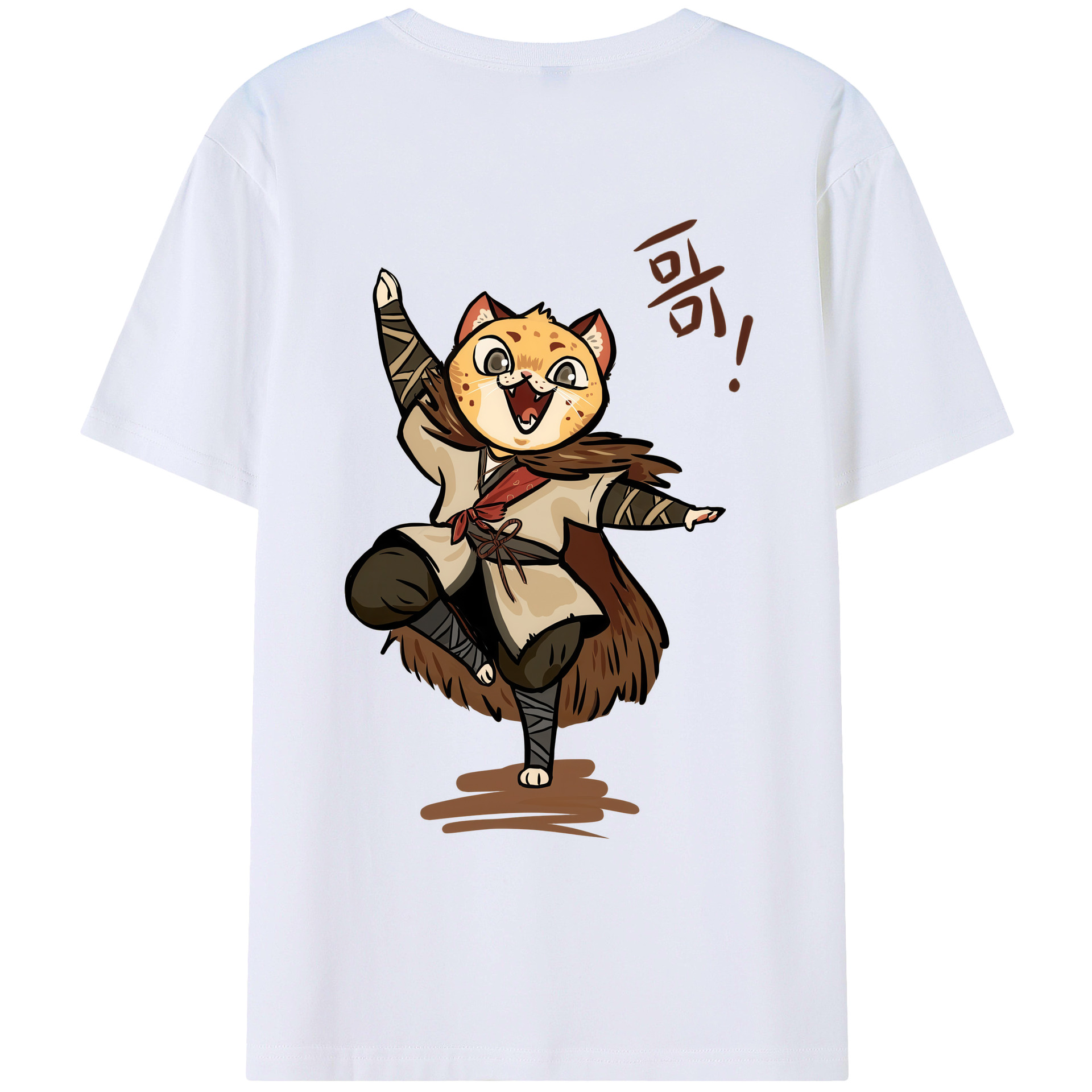 （画像用） Ne Zha 2 ナタ 魔童の大暴れ 綿100％ メンズ半袖Tシャツ（バックプリント） 通気性