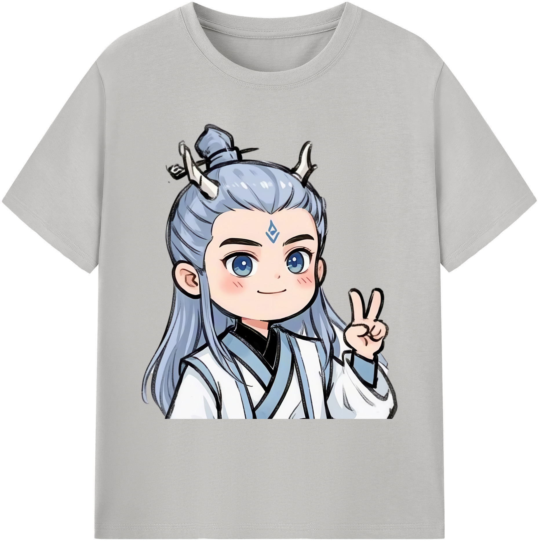 （画像用） Ne Zha 2 ナタ 魔童の大暴れ 綿100％ メンズ半袖Tシャツ｜肌触りやわらか＆通気性