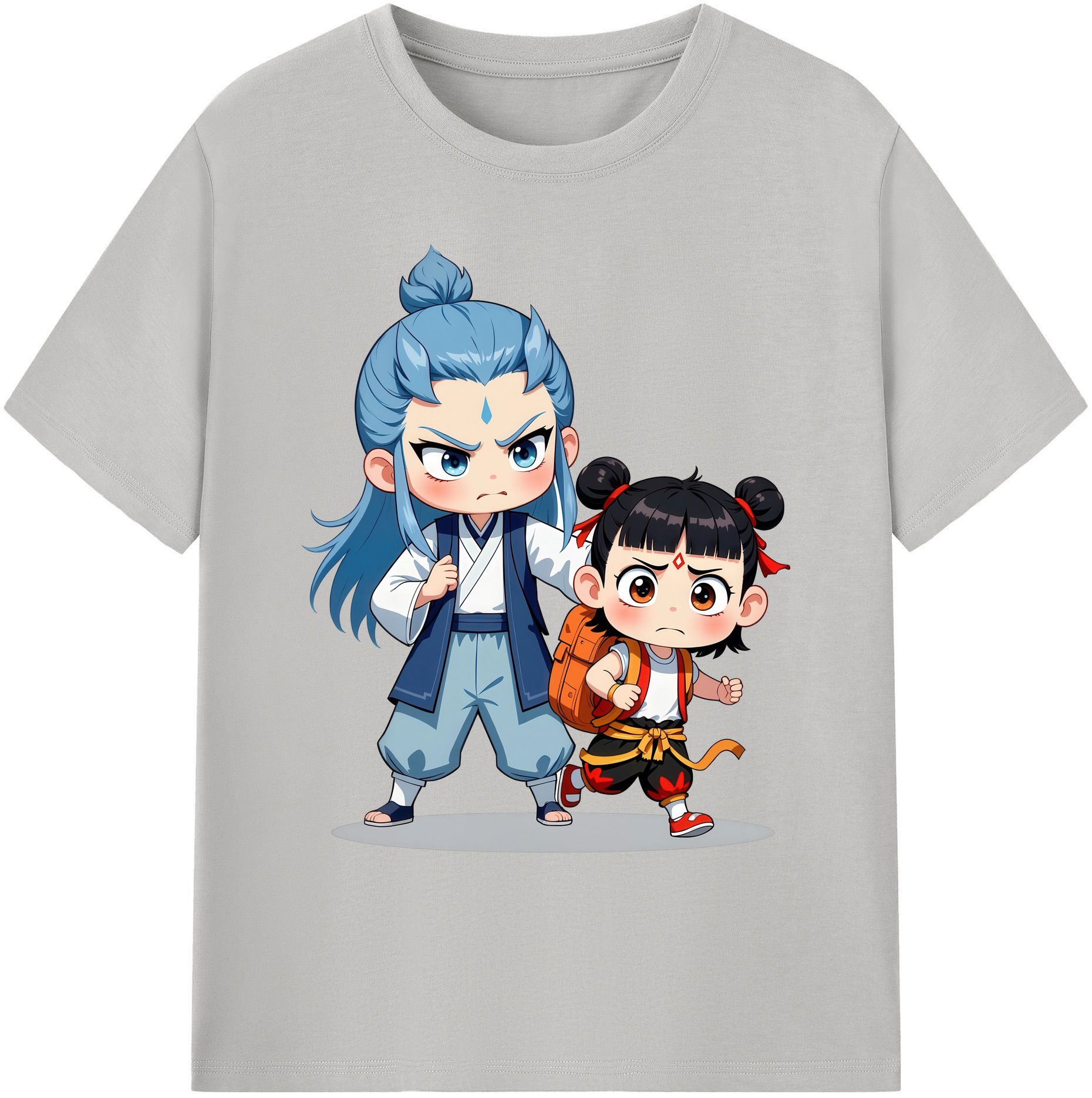 （画像用） Ne Zha 2 ナタ 魔童の大暴れ 綿100％ メンズ半袖Tシャツ｜肌触りやわらか＆通気性
