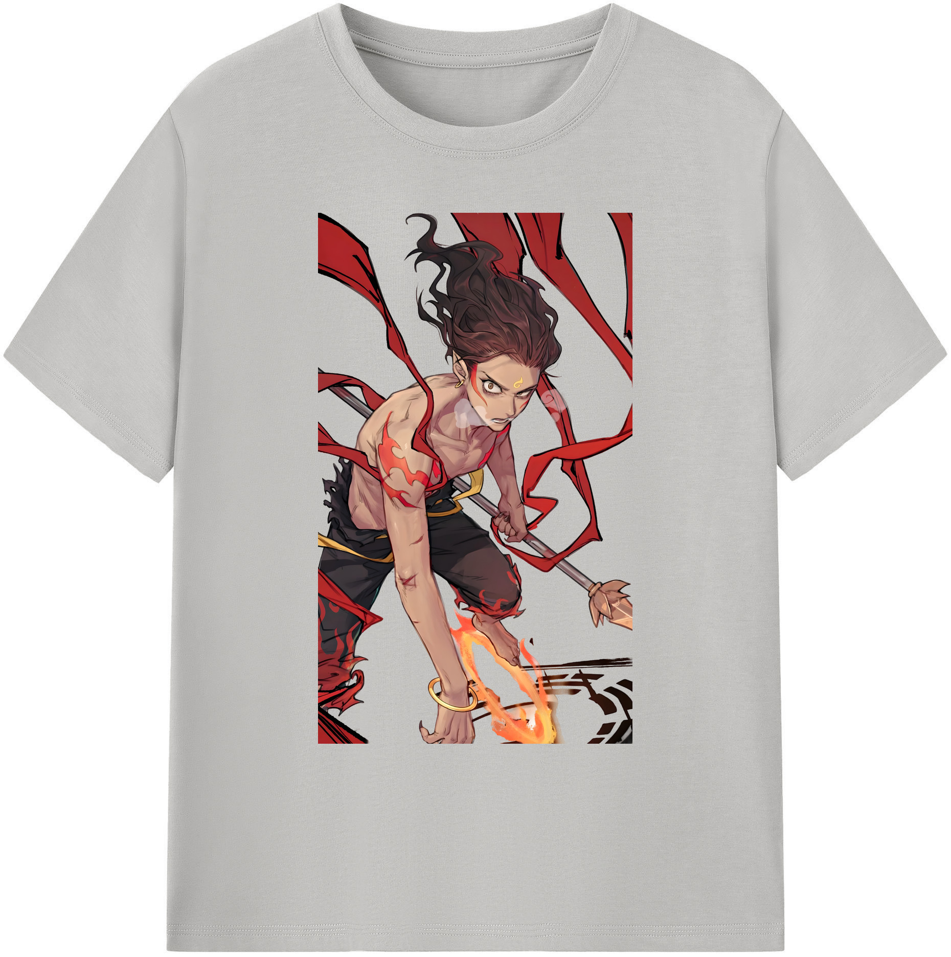 （画像用） Ne Zha 2 ナタ 魔童の大暴れ 綿100％ メンズ半袖Tシャツ｜肌触りやわらか＆通気性