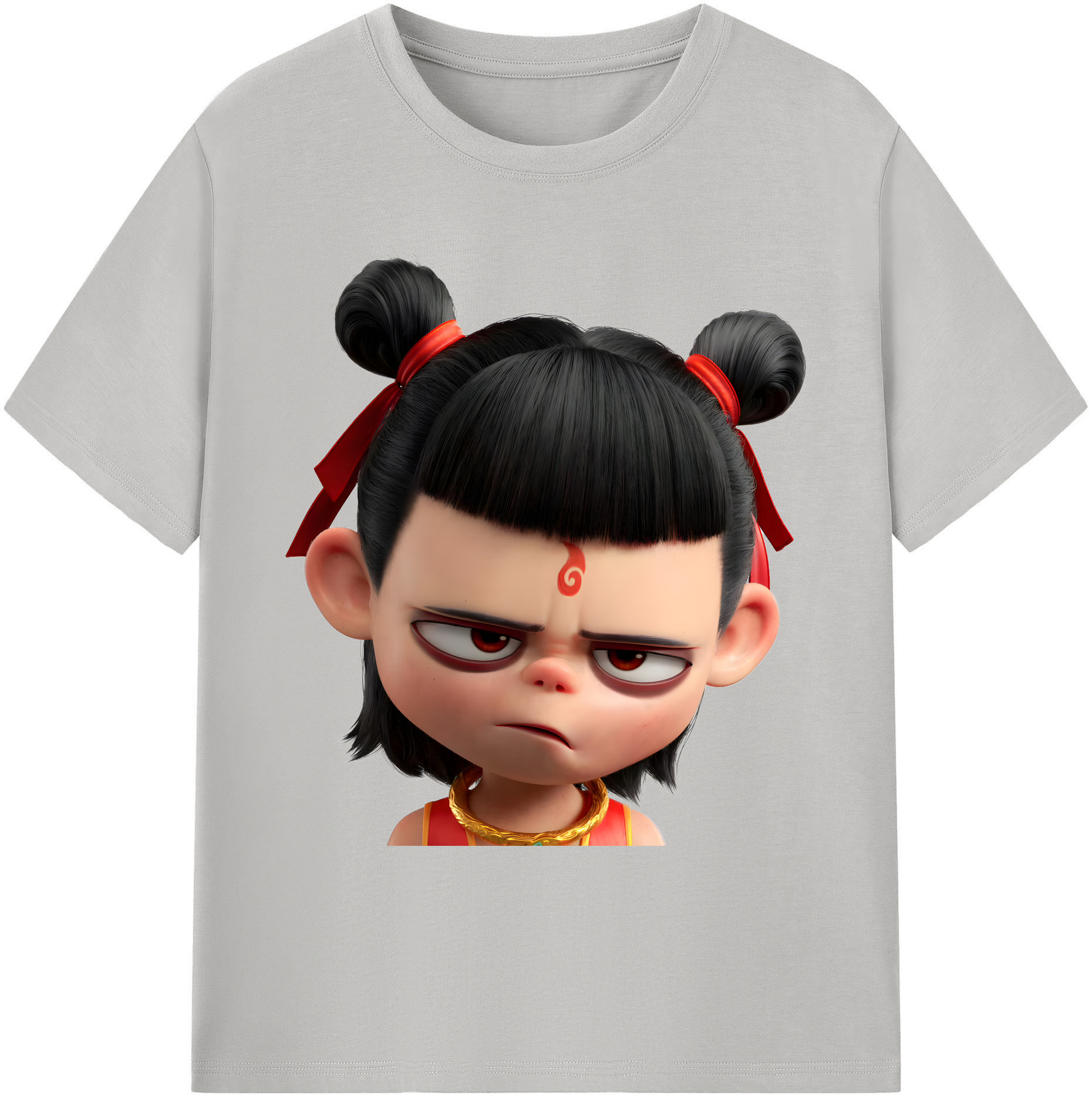 （画像用） Ne Zha 2 ナタ 魔童の大暴れ 綿100％ メンズ半袖Tシャツ｜肌触りやわらか＆通気性