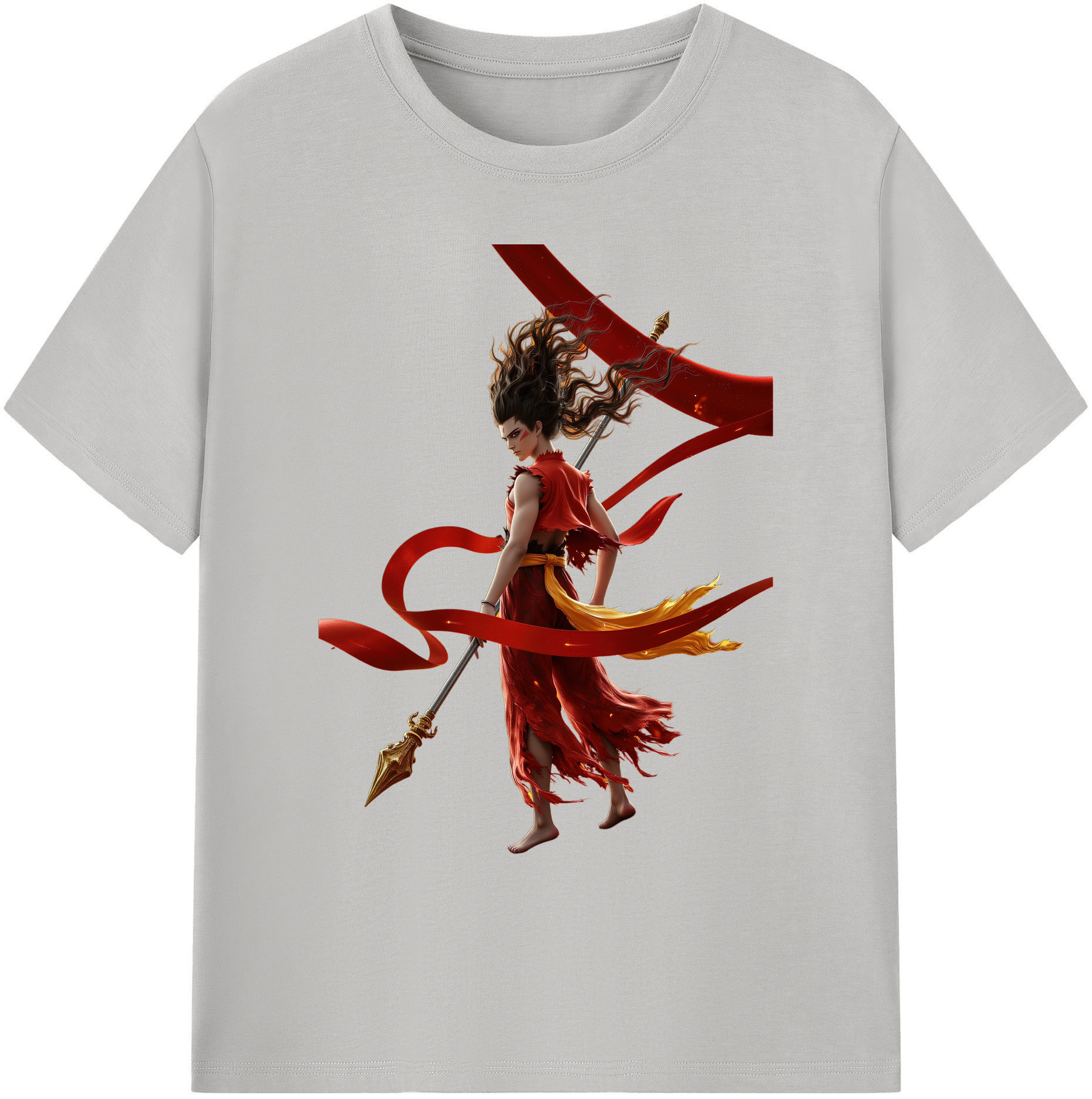 （画像用） Ne Zha 2 ナタ 魔童の大暴れ 綿100％ メンズ半袖Tシャツ｜肌触りやわらか＆通気性