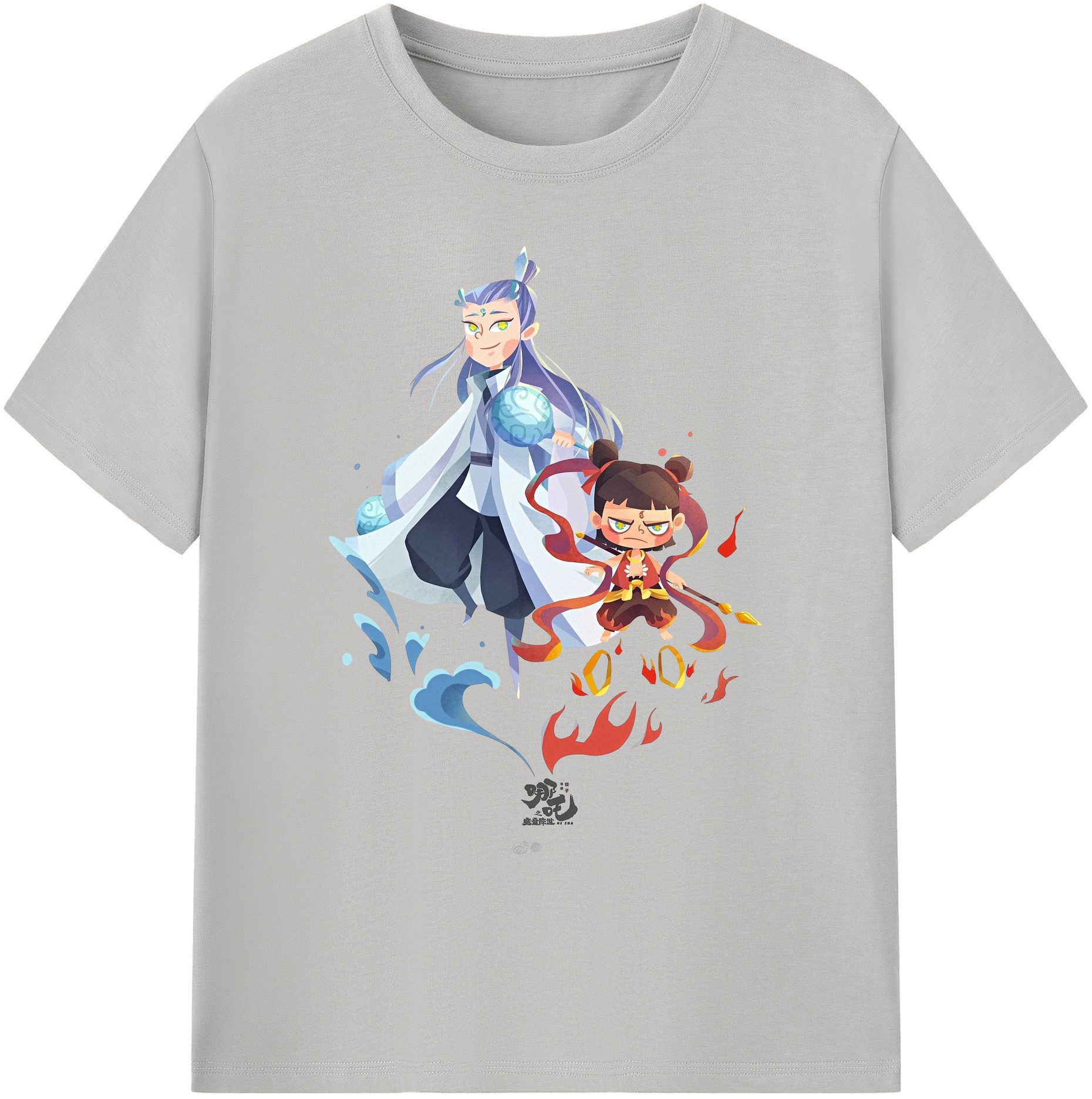 （画像用） Ne Zha 2 ナタ 魔童の大暴れ 綿100％ メンズ半袖Tシャツ｜肌触りやわらか＆通気性