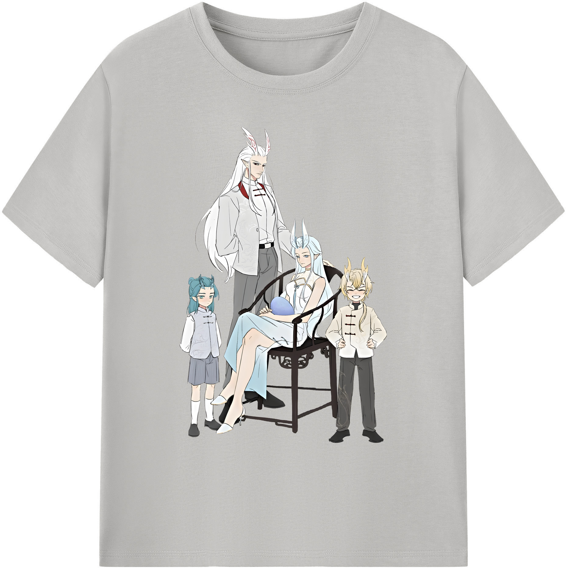 （画像用） Ne Zha 2 ナタ 魔童の大暴れ 綿100％ メンズ半袖Tシャツ｜肌触りやわらか＆通気性