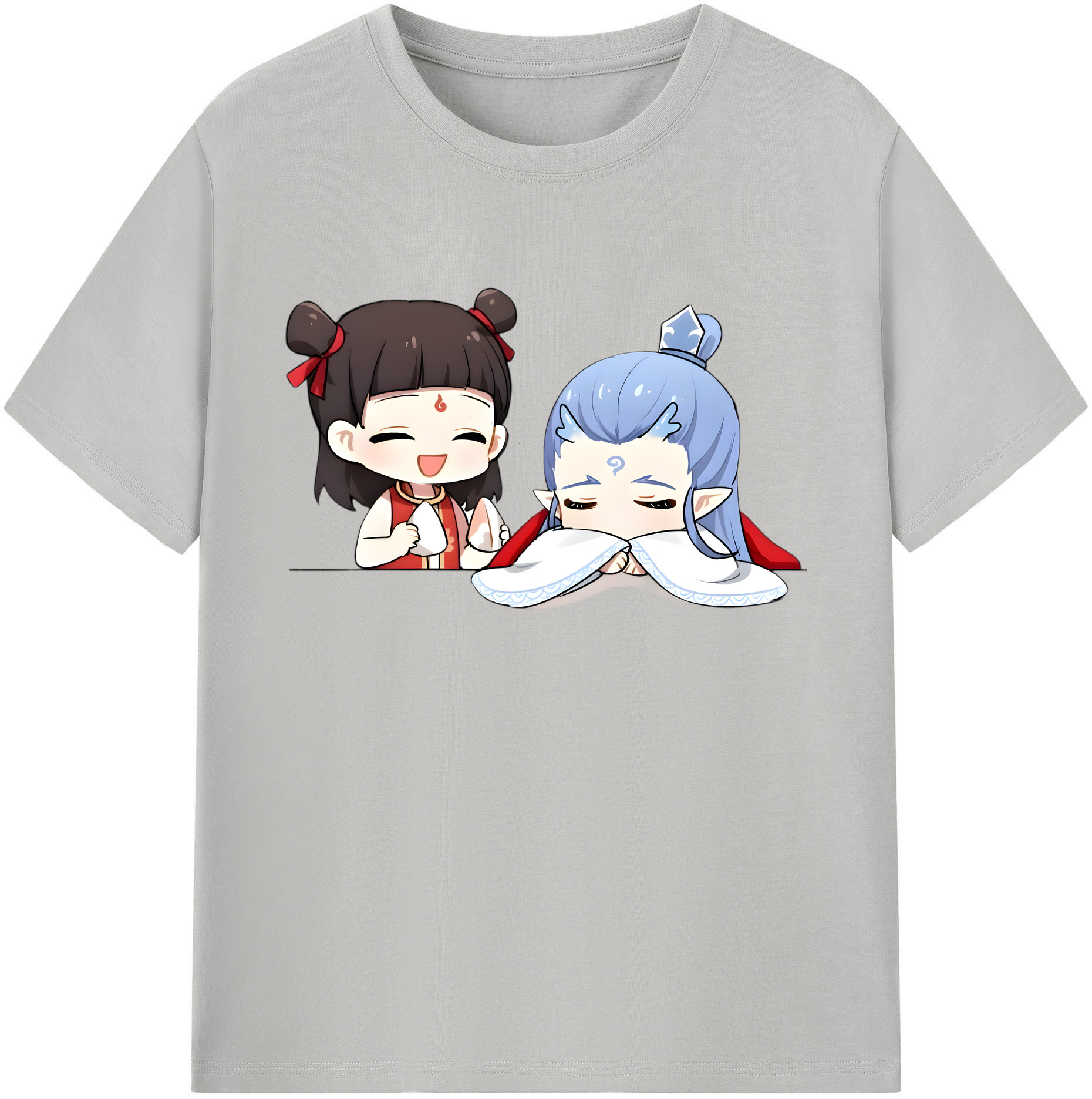 （画像用） Ne Zha 2 ナタ 魔童の大暴れ 綿100％ メンズ半袖Tシャツ｜肌触りやわらか＆通気性