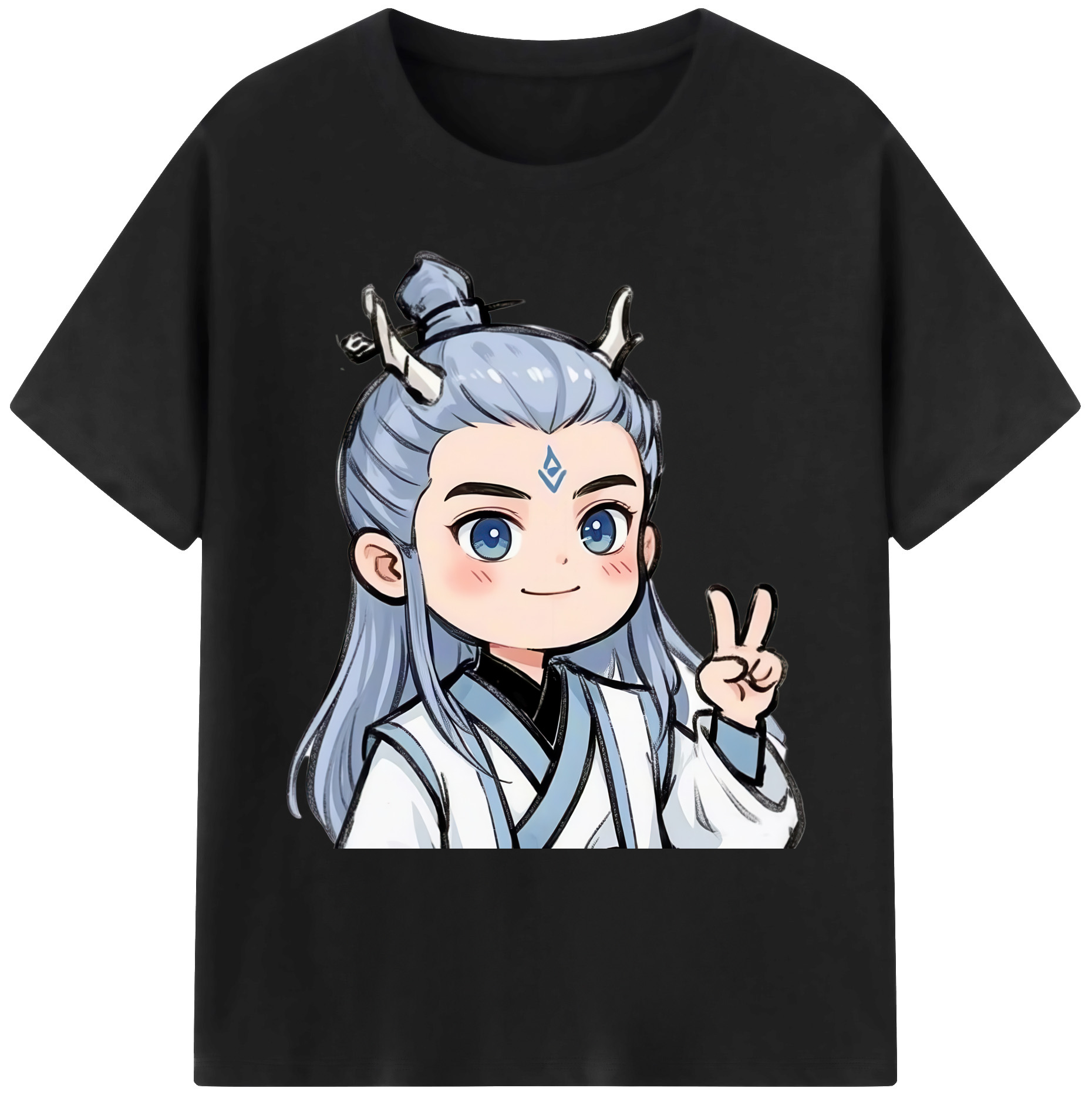 （画像用） Ne Zha 2 ナタ 魔童の大暴れ 綿100％ メンズ半袖Tシャツ｜肌触りやわらか＆通気性