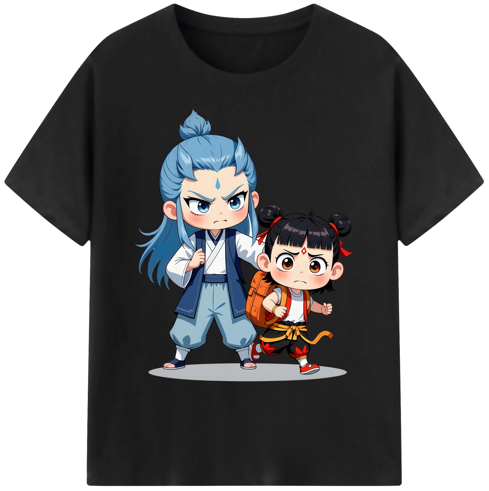（画像用） Ne Zha 2 ナタ 魔童の大暴れ 綿100％ メンズ半袖Tシャツ｜肌触りやわらか＆通気性