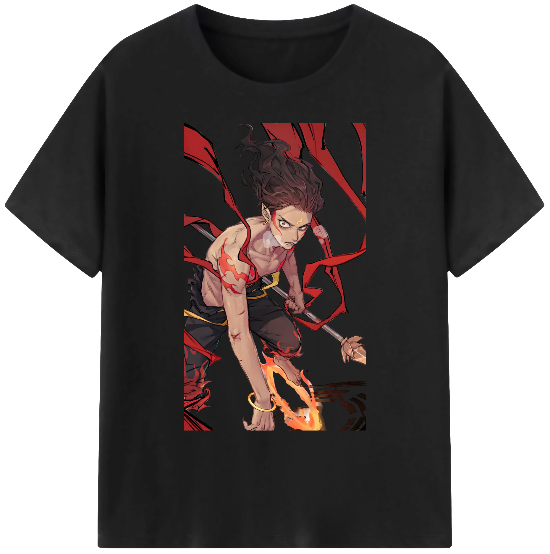 （画像用） Ne Zha 2 ナタ 魔童の大暴れ 綿100％ メンズ半袖Tシャツ｜肌触りやわらか＆通気性