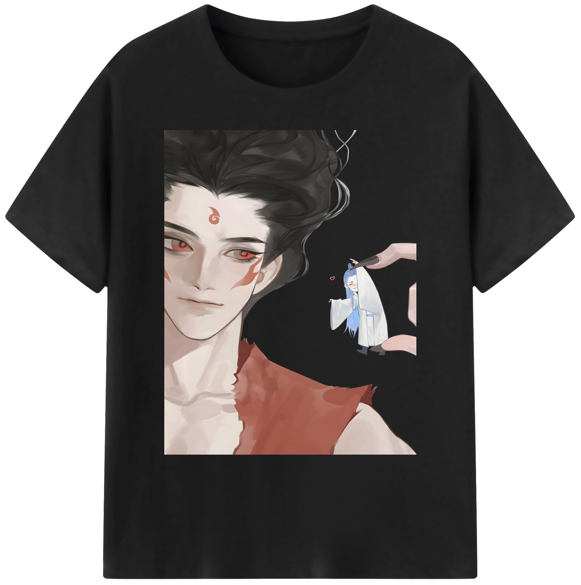（画像用） Ne Zha 2 ナタ 魔童の大暴れ 綿100％ メンズ半袖Tシャツ｜肌触りやわらか＆通気性