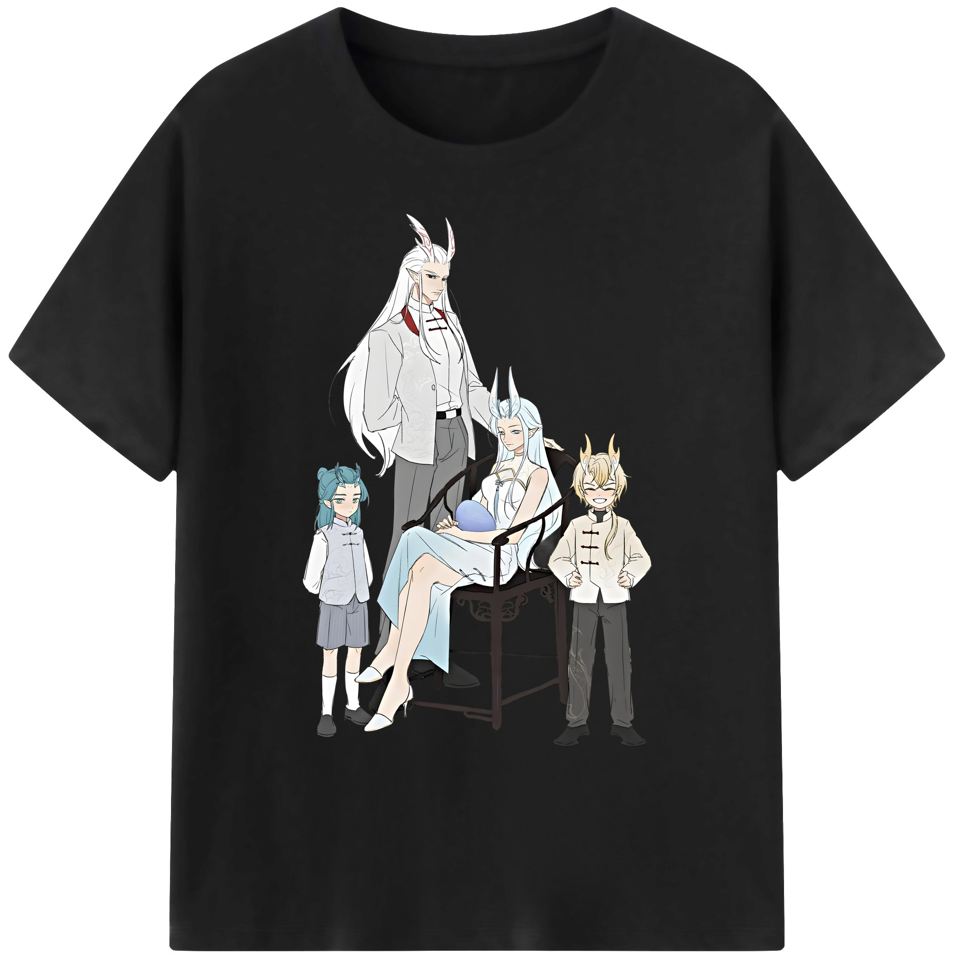 （画像用） Ne Zha 2 ナタ 魔童の大暴れ 綿100％ メンズ半袖Tシャツ｜肌触りやわらか＆通気性