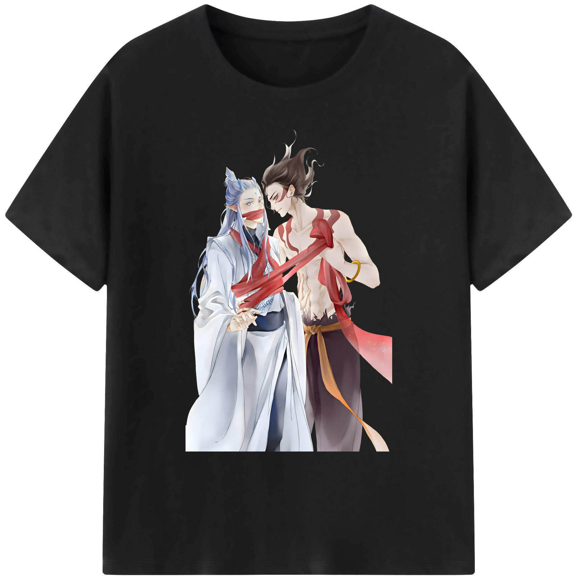 （画像用） Ne Zha 2 ナタ 魔童の大暴れ 綿100％ メンズ半袖Tシャツ｜肌触りやわらか＆通気性