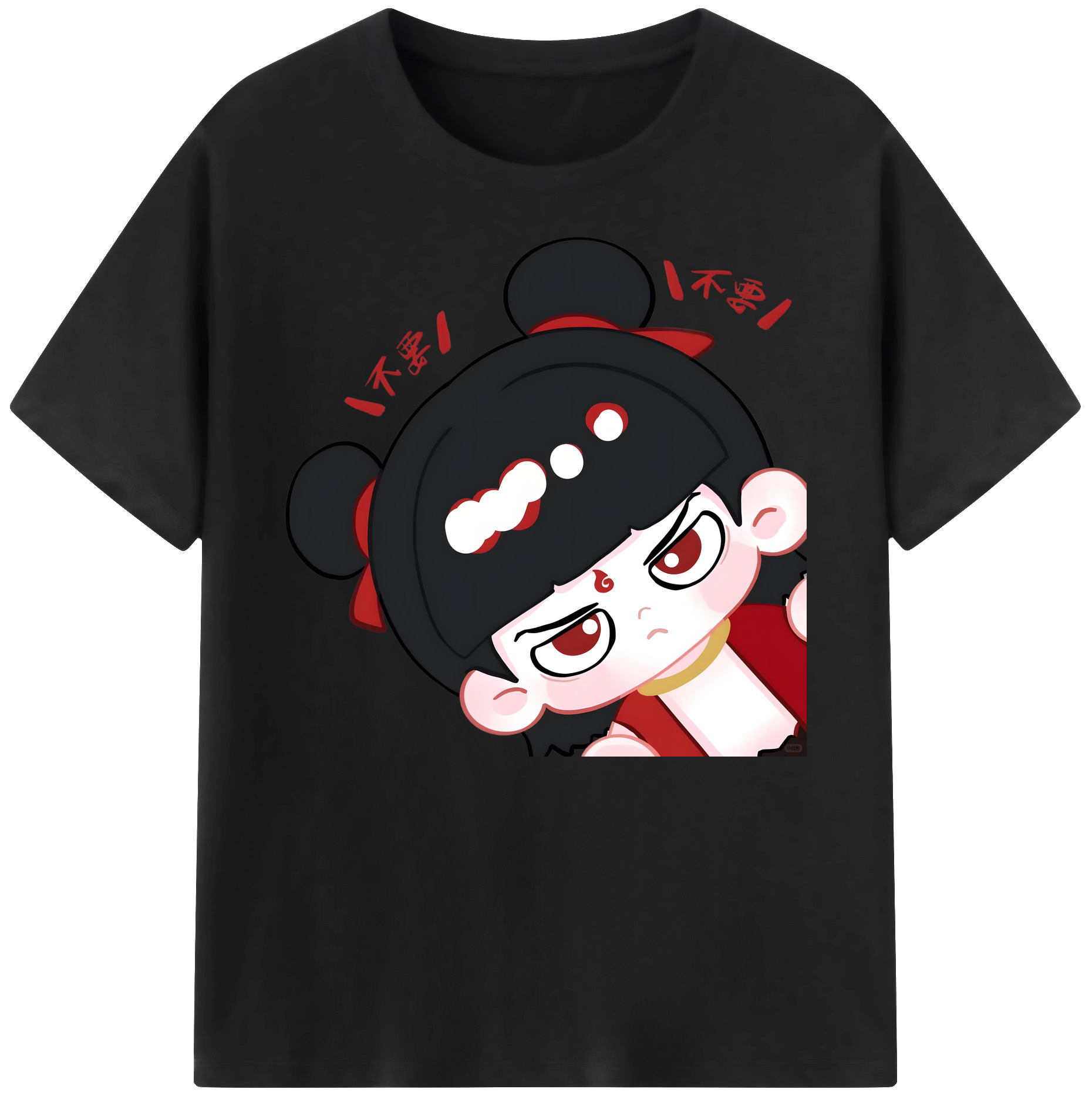 （画像用） Ne Zha 2 ナタ 魔童の大暴れ 綿100％ メンズ半袖Tシャツ｜肌触りやわらか＆通気性