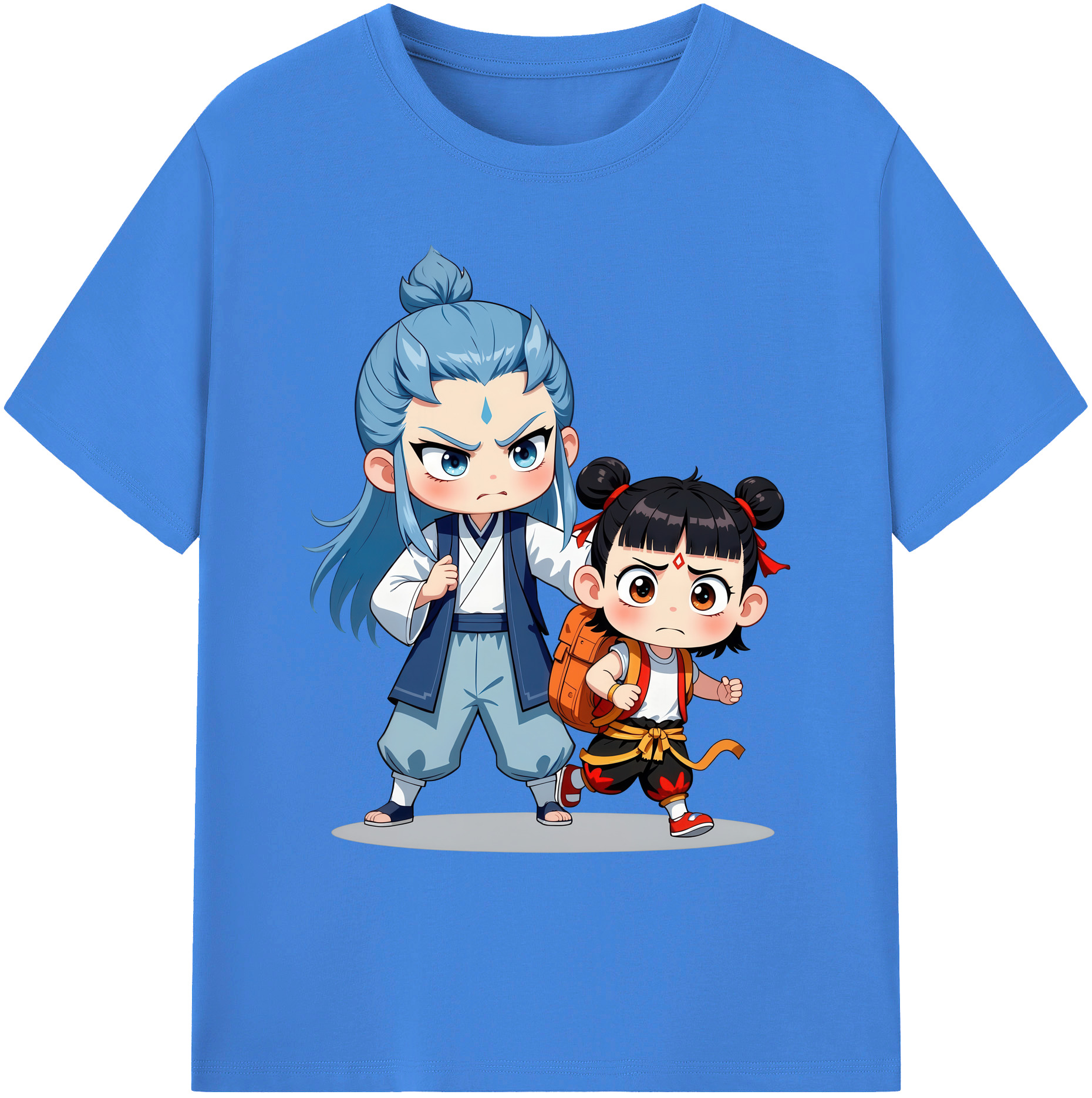 （画像用） Ne Zha 2 ナタ 魔童の大暴れ 綿100％ メンズ半袖Tシャツ｜肌触りやわらか＆通気性