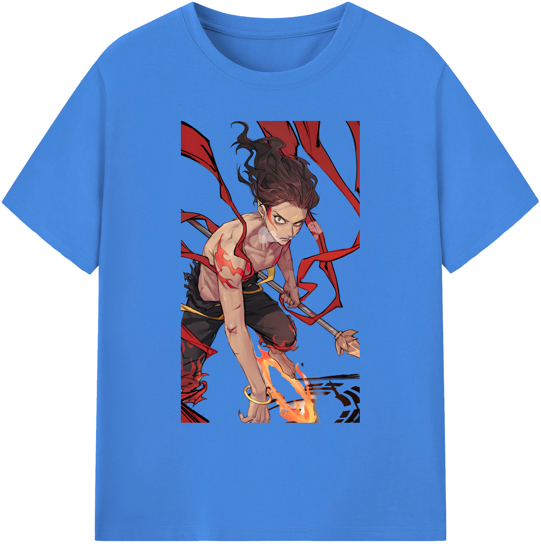 （画像用） Ne Zha 2 ナタ 魔童の大暴れ 綿100％ メンズ半袖Tシャツ｜肌触りやわらか＆通気性