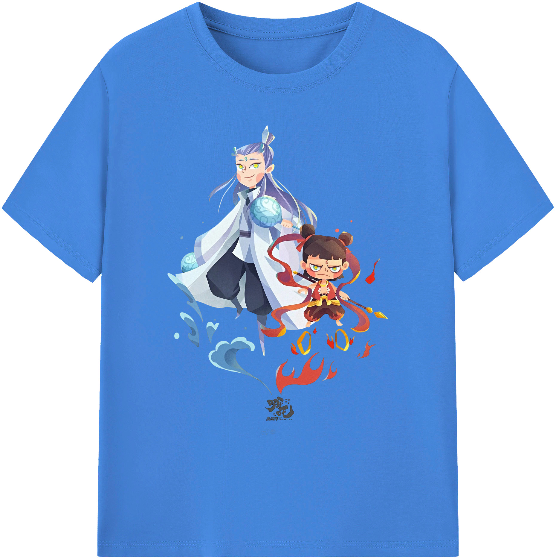 （画像用） Ne Zha 2 ナタ 魔童の大暴れ 綿100％ メンズ半袖Tシャツ｜肌触りやわらか＆通気性