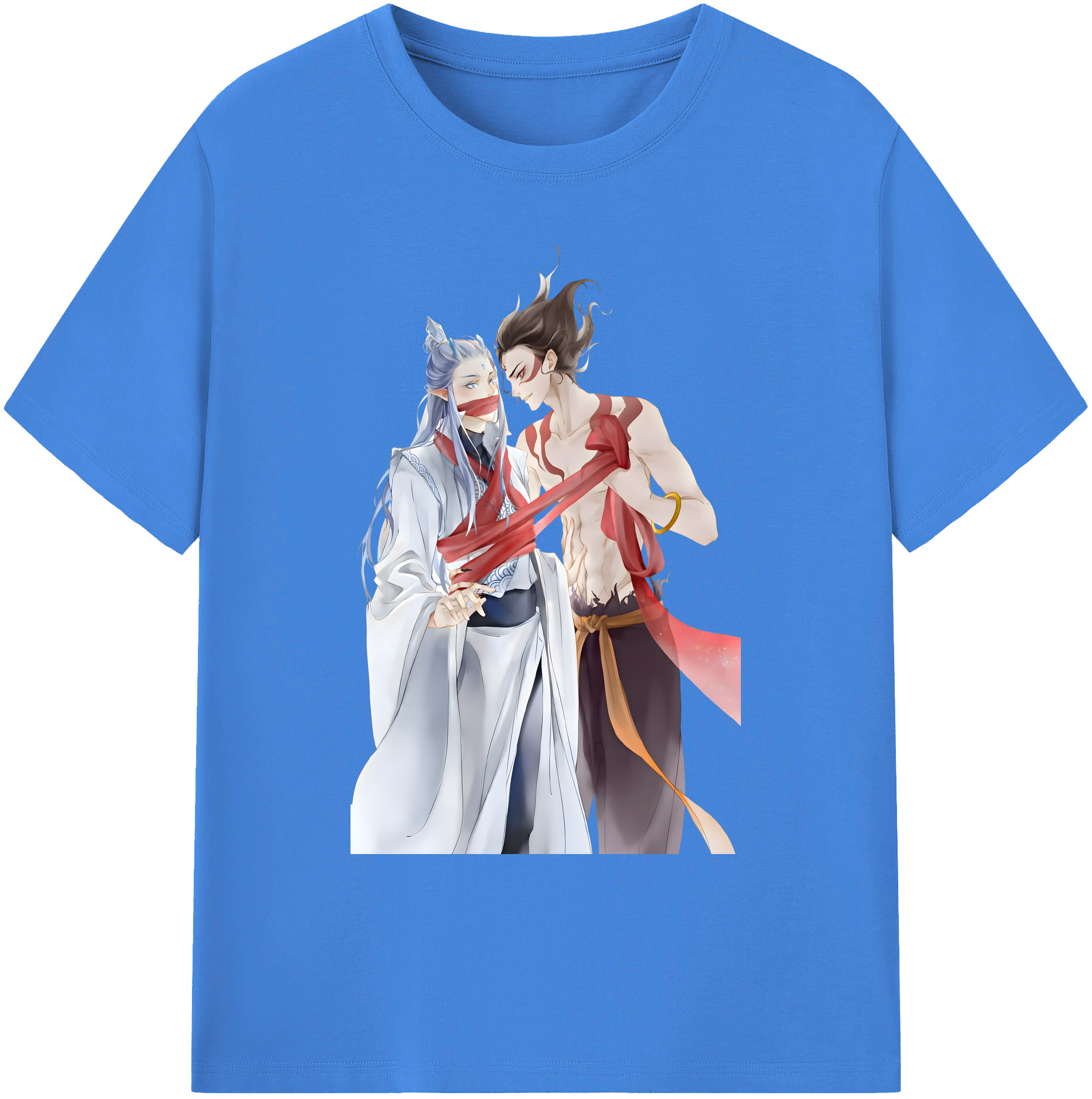 （画像用） Ne Zha 2 ナタ 魔童の大暴れ 綿100％ メンズ半袖Tシャツ｜肌触りやわらか＆通気性