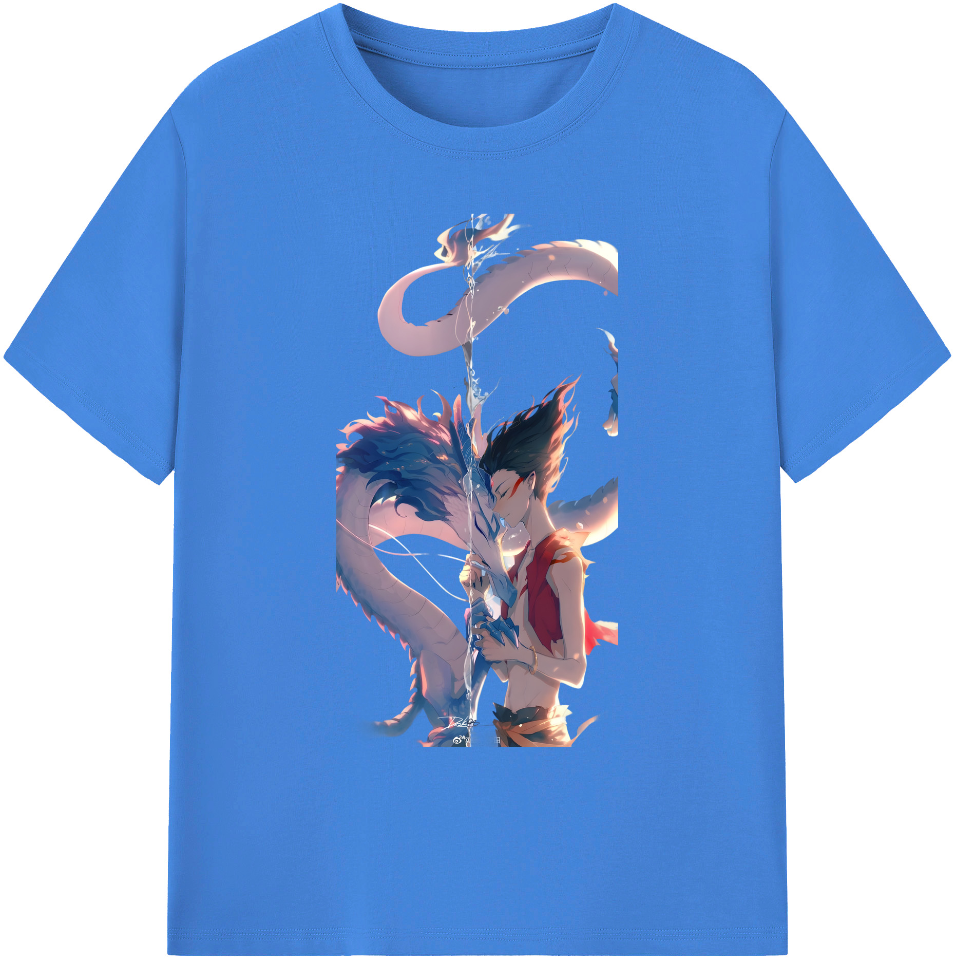 （画像用） Ne Zha 2 ナタ 魔童の大暴れ 綿100％ メンズ半袖Tシャツ｜肌触りやわらか＆通気性