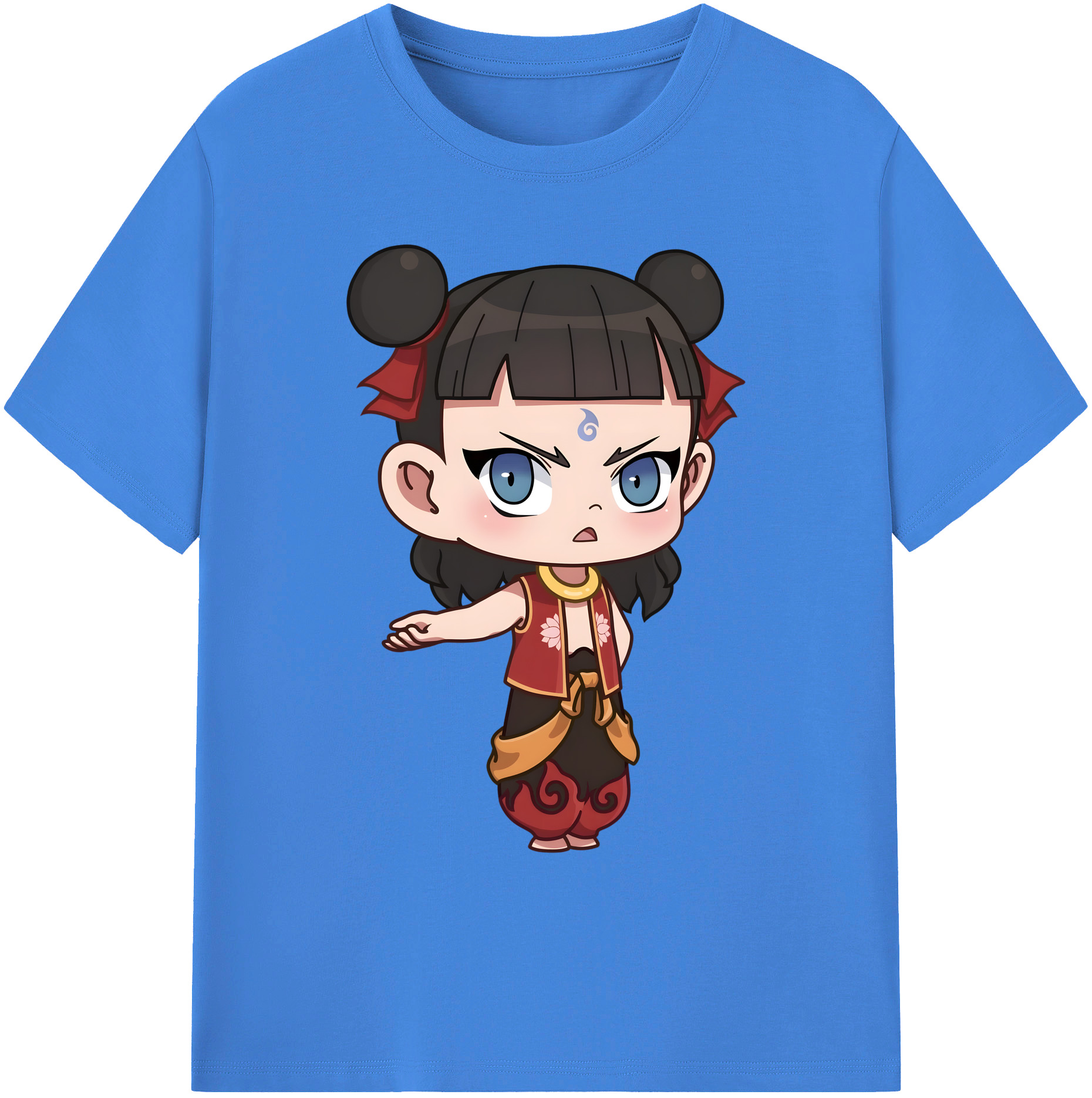（画像用） Ne Zha 2 ナタ 魔童の大暴れ 綿100％ メンズ半袖Tシャツ｜肌触りやわらか＆通気性