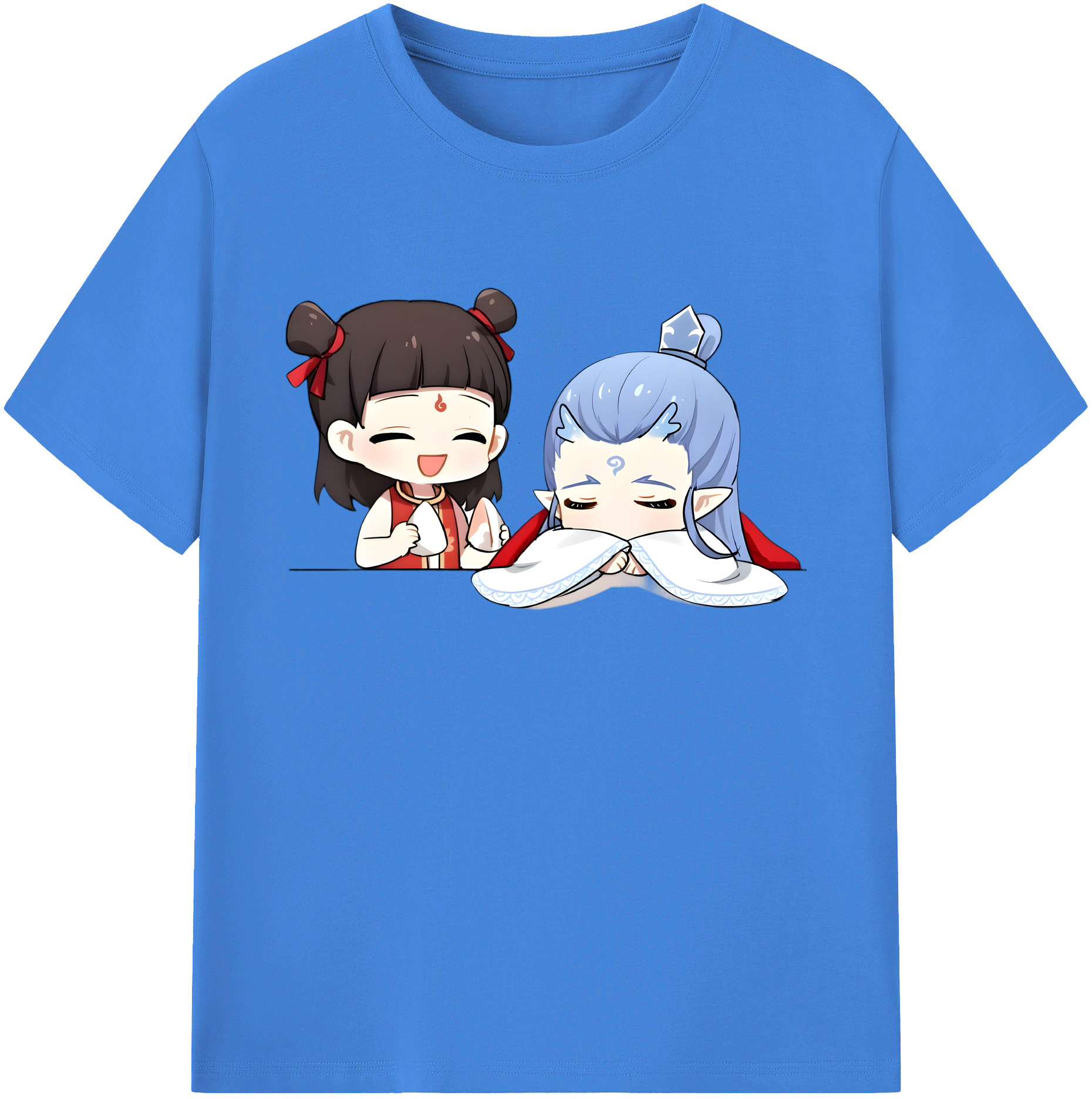 （画像用） Ne Zha 2 ナタ 魔童の大暴れ 綿100％ メンズ半袖Tシャツ｜肌触りやわらか＆通気性