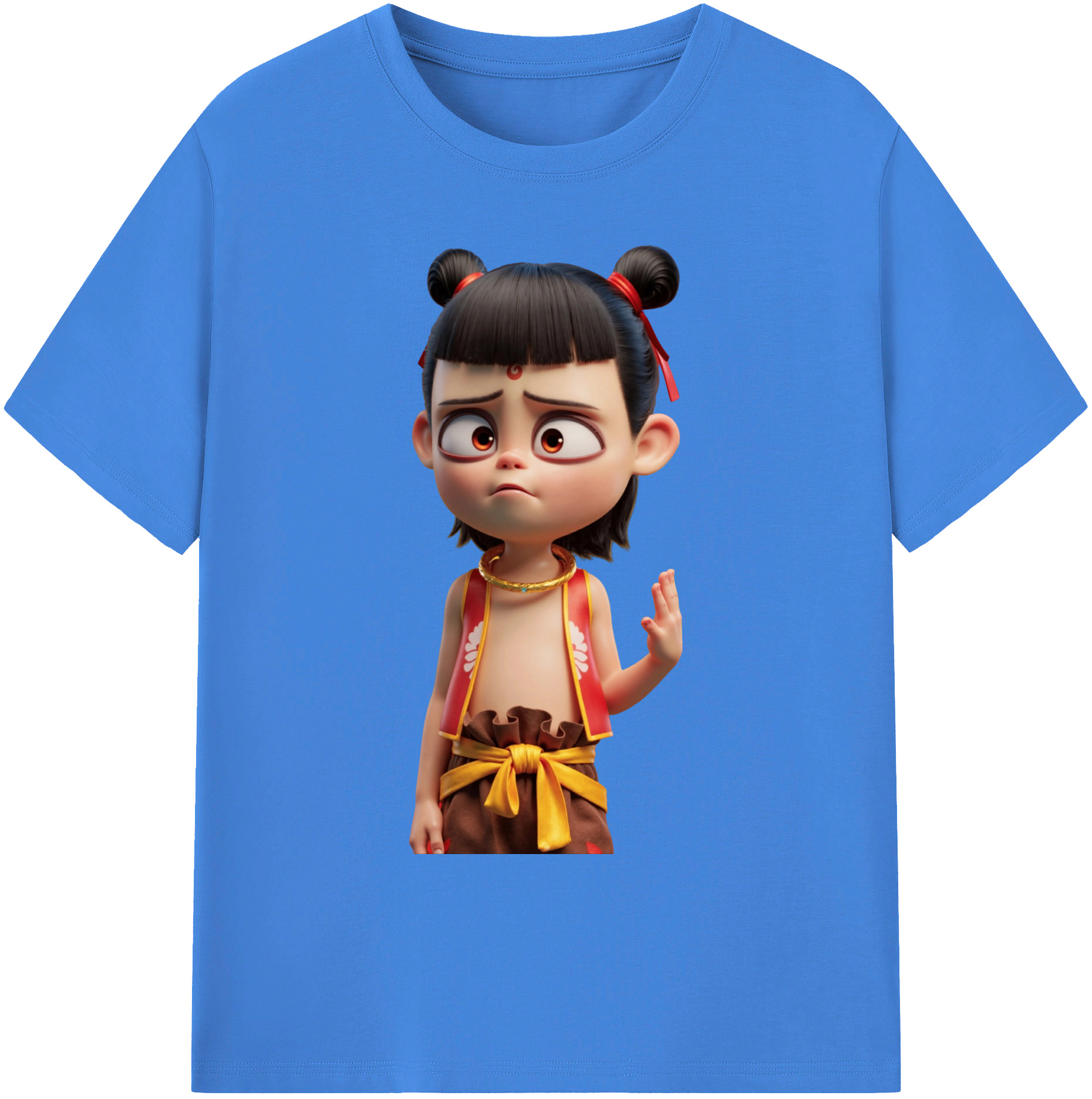 （画像用） Ne Zha 2 ナタ 魔童の大暴れ 綿100％ メンズ半袖Tシャツ｜肌触りやわらか＆通気性