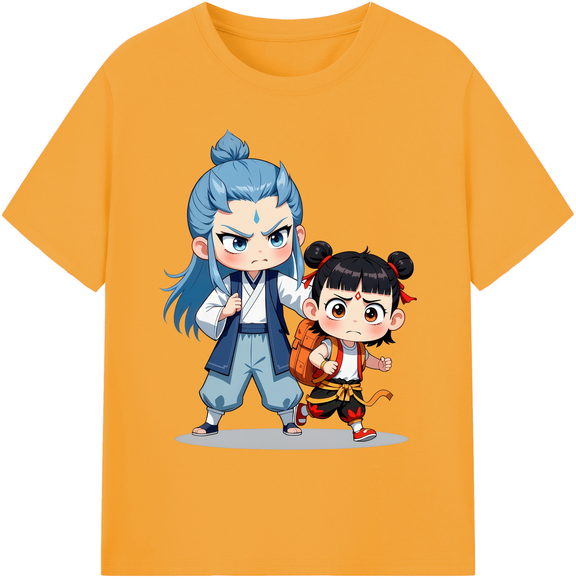 （画像用） Ne Zha 2 ナタ 魔童の大暴れ 綿100％ メンズ半袖Tシャツ｜肌触りやわらか＆通気性