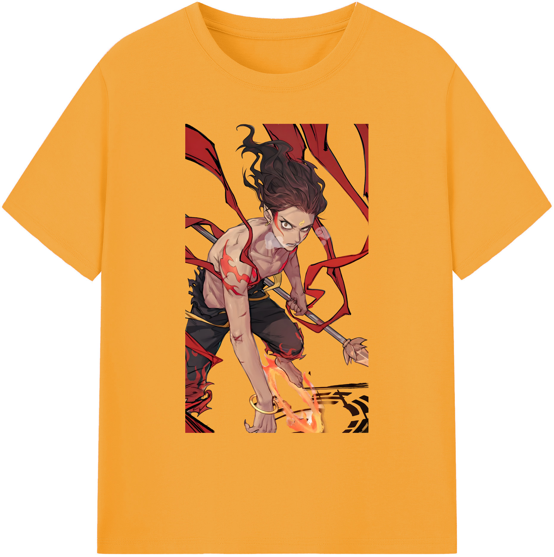 （画像用） Ne Zha 2 ナタ 魔童の大暴れ 綿100％ メンズ半袖Tシャツ｜肌触りやわらか＆通気性
