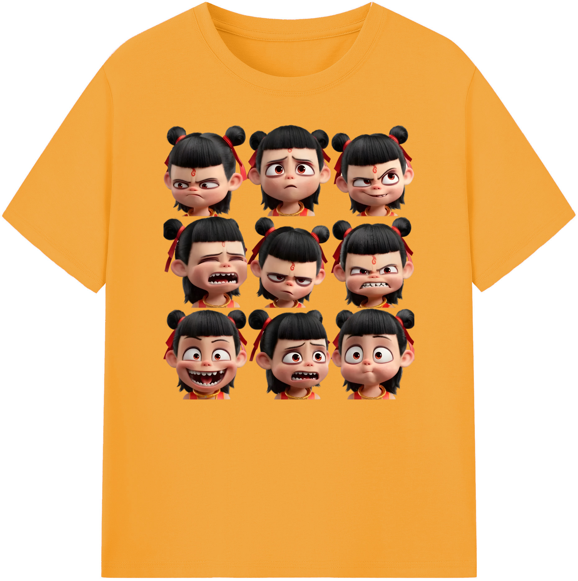 （画像用） Ne Zha 2 ナタ 魔童の大暴れ 綿100％ メンズ半袖Tシャツ｜肌触りやわらか＆通気性
