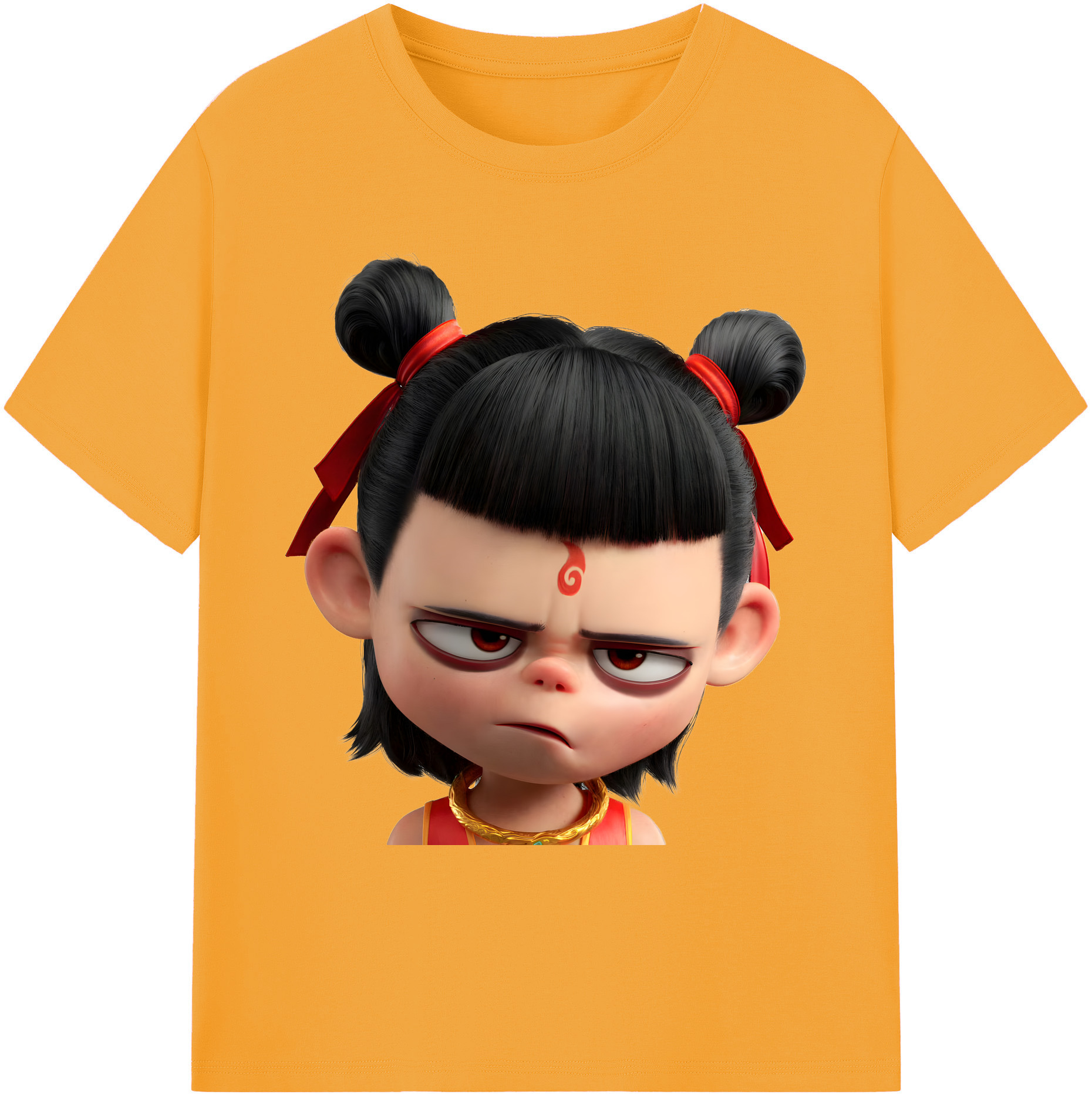 （画像用） Ne Zha 2 ナタ 魔童の大暴れ 綿100％ メンズ半袖Tシャツ｜肌触りやわらか＆通気性