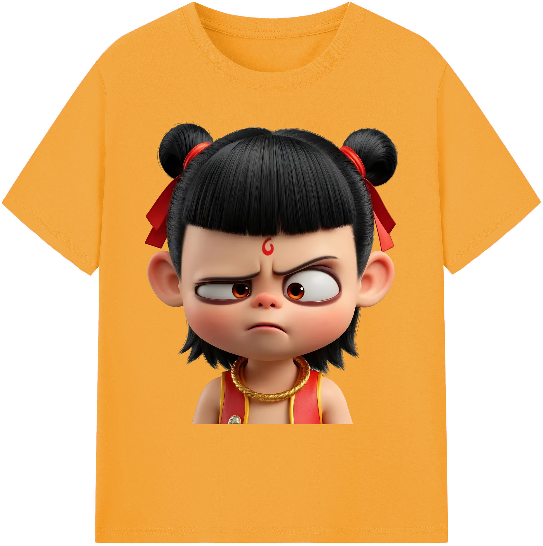 （画像用） Ne Zha 2 ナタ 魔童の大暴れ 綿100％ メンズ半袖Tシャツ｜肌触りやわらか＆通気性