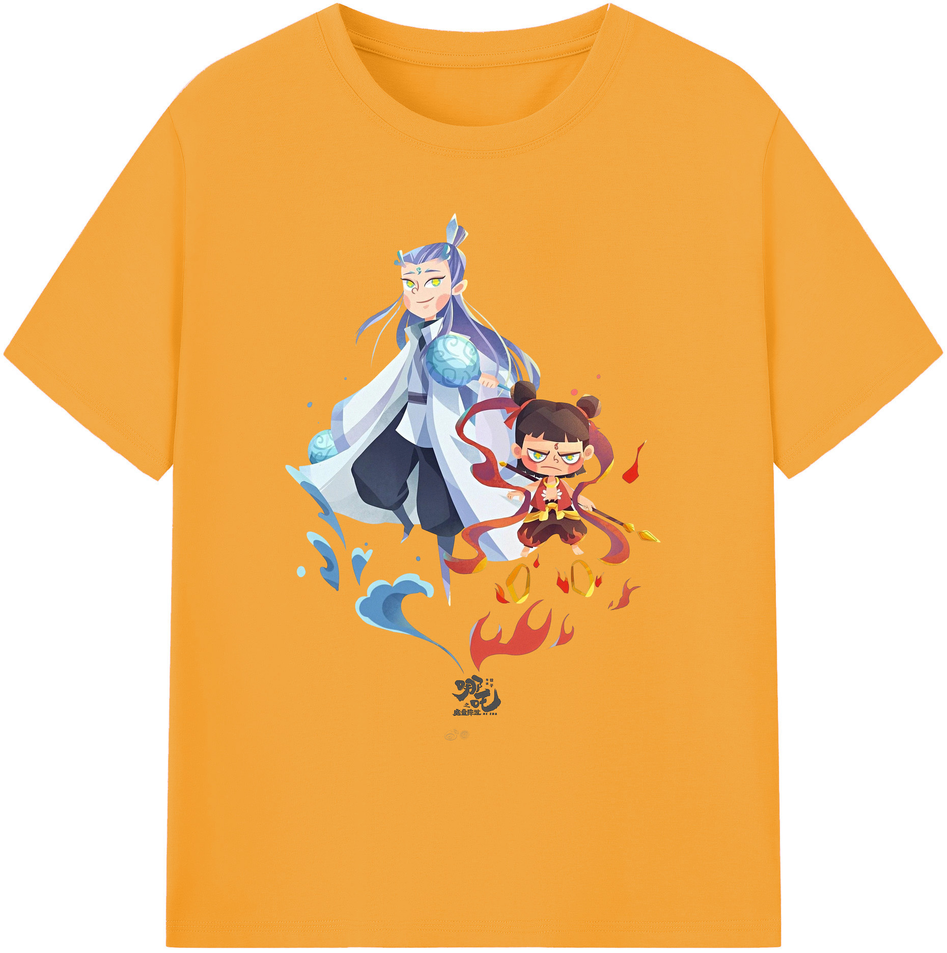 （画像用） Ne Zha 2 ナタ 魔童の大暴れ 綿100％ メンズ半袖Tシャツ｜肌触りやわらか＆通気性