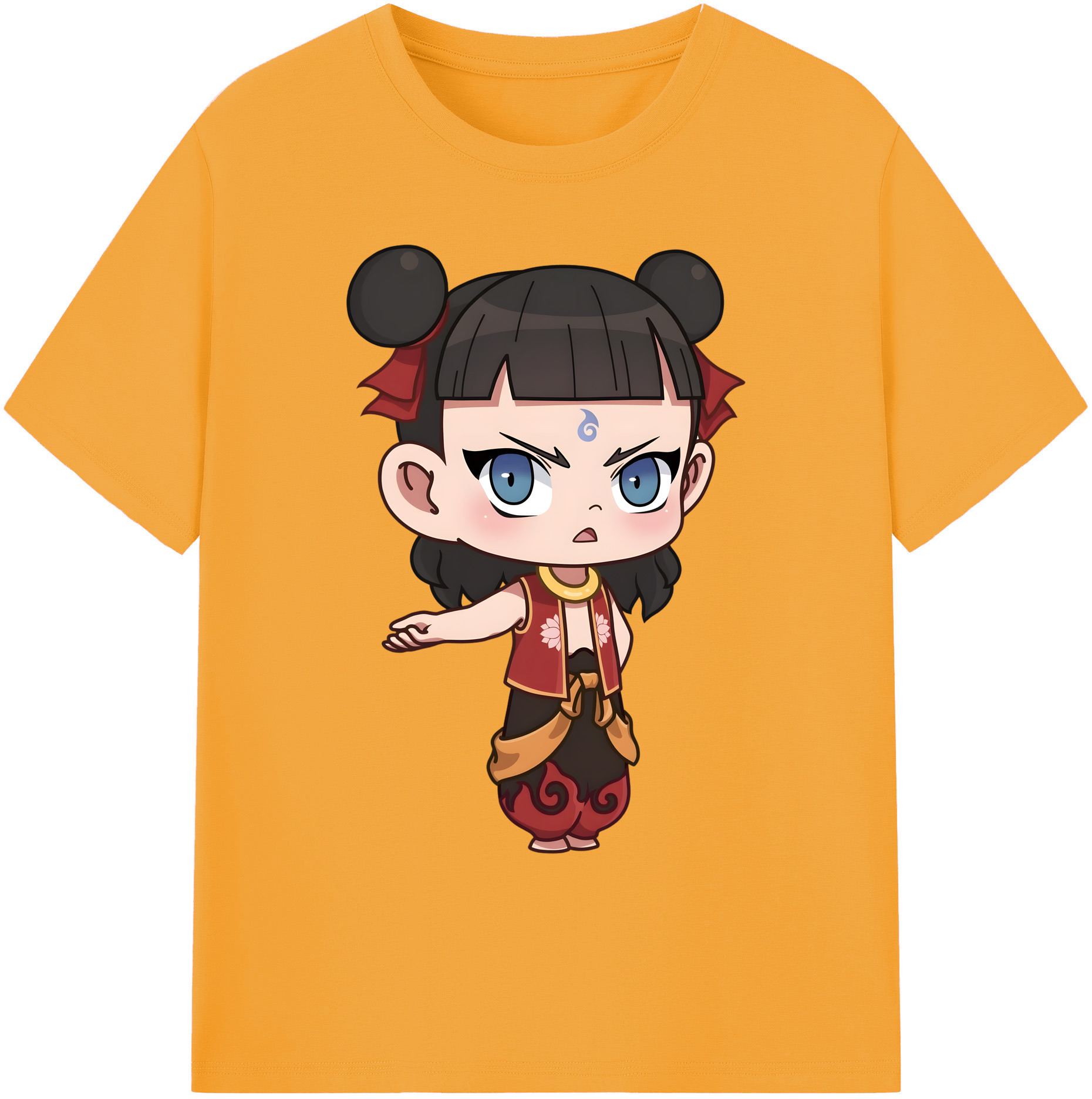（画像用） Ne Zha 2 ナタ 魔童の大暴れ 綿100％ メンズ半袖Tシャツ｜肌触りやわらか＆通気性
