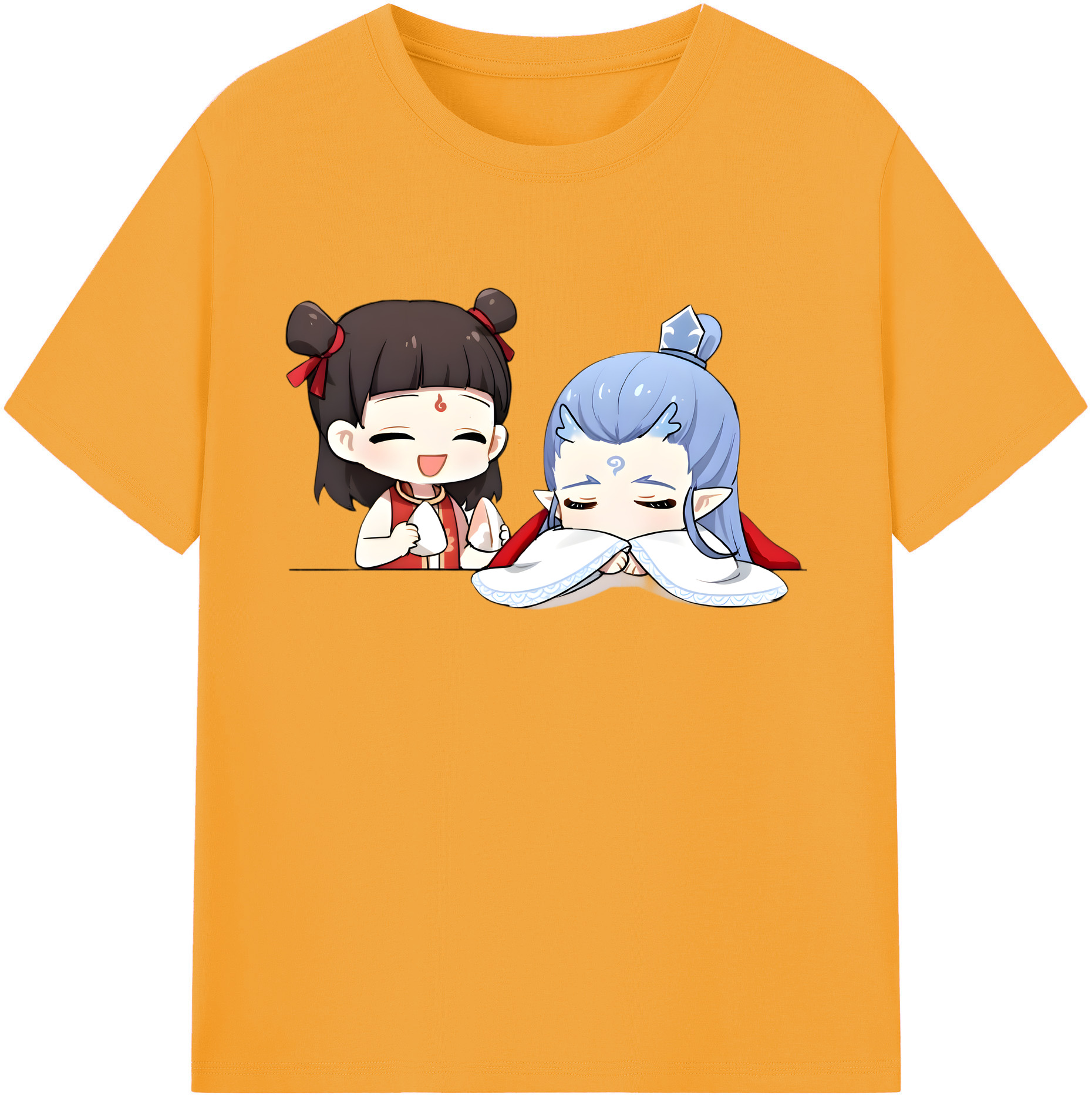 （画像用） Ne Zha 2 ナタ 魔童の大暴れ 綿100％ メンズ半袖Tシャツ｜肌触りやわらか＆通気性