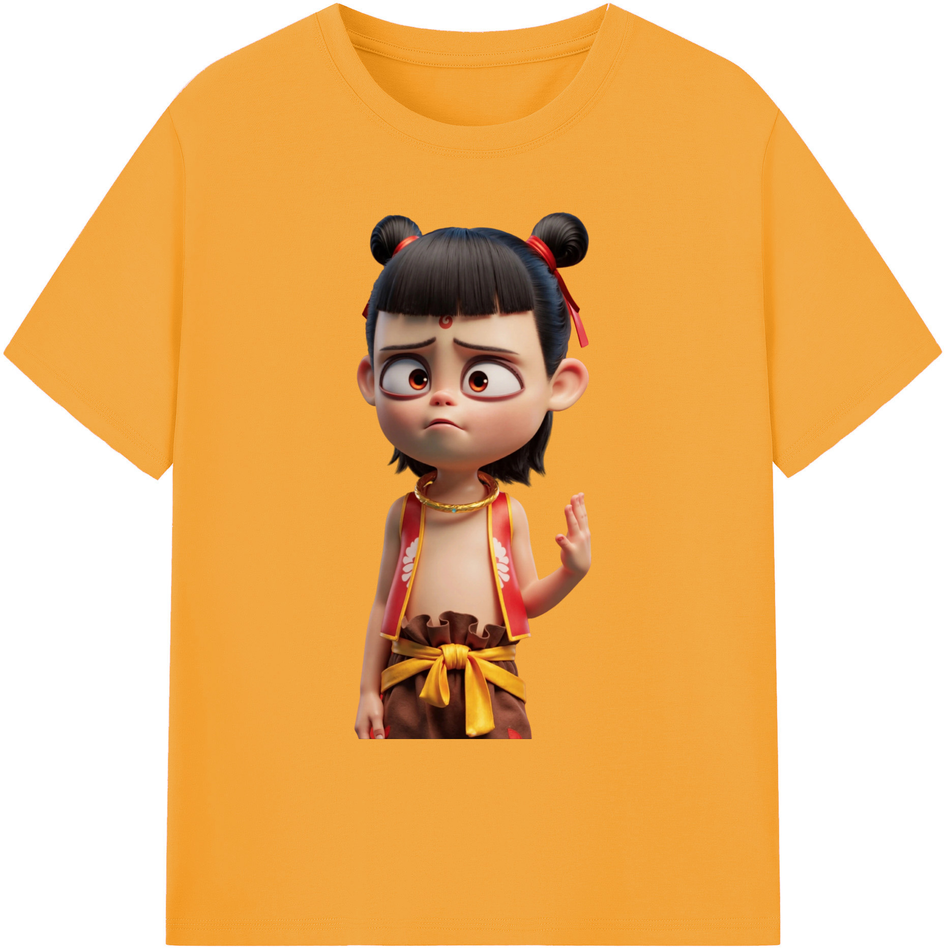 （画像用） Ne Zha 2 ナタ 魔童の大暴れ 綿100％ メンズ半袖Tシャツ｜肌触りやわらか＆通気性