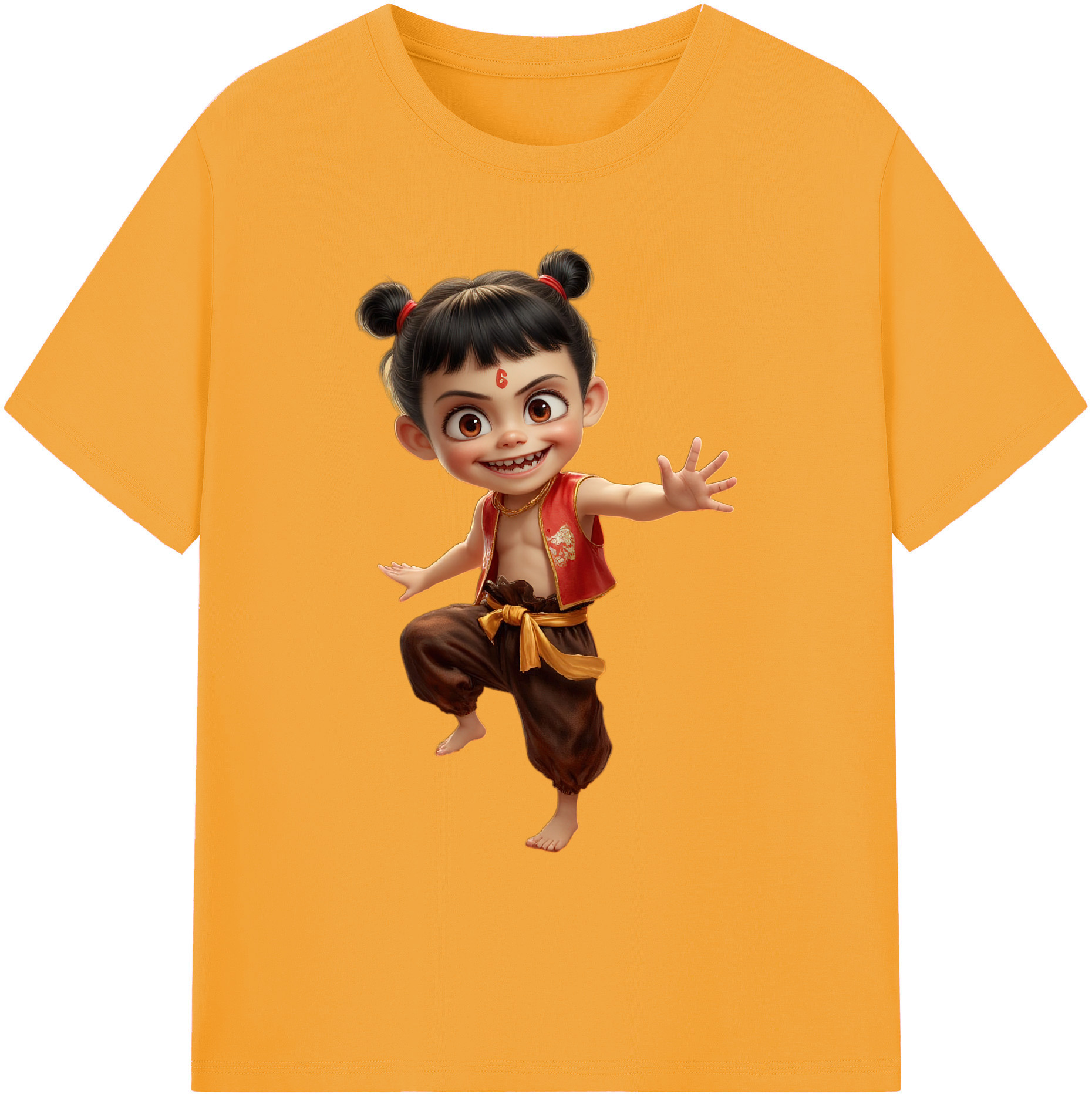 （画像用） Ne Zha 2 ナタ 魔童の大暴れ 綿100％ メンズ半袖Tシャツ｜肌触りやわらか＆通気性