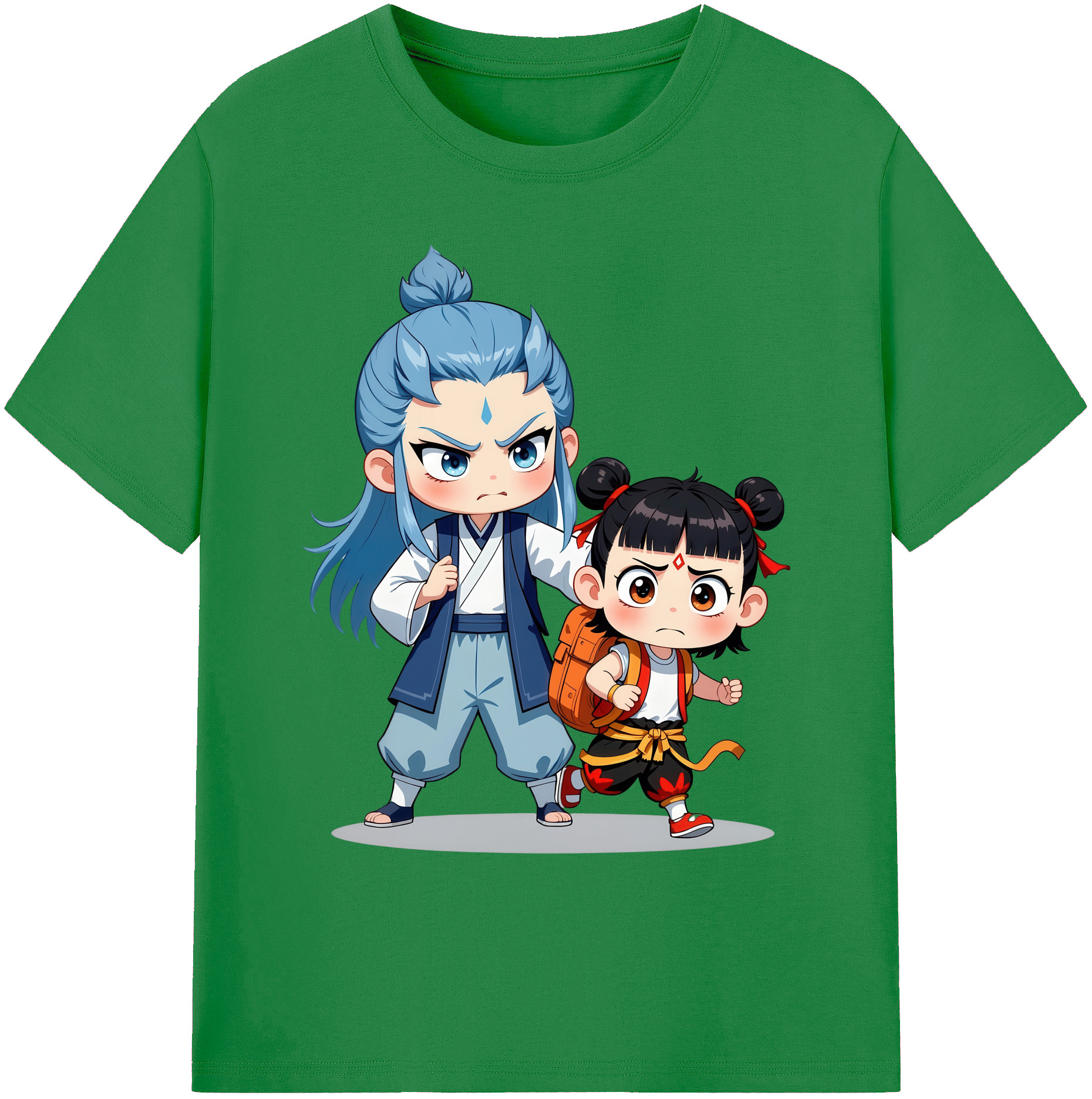 （画像用） Ne Zha 2 ナタ 魔童の大暴れ 綿100％ メンズ半袖Tシャツ｜肌触りやわらか＆通気性