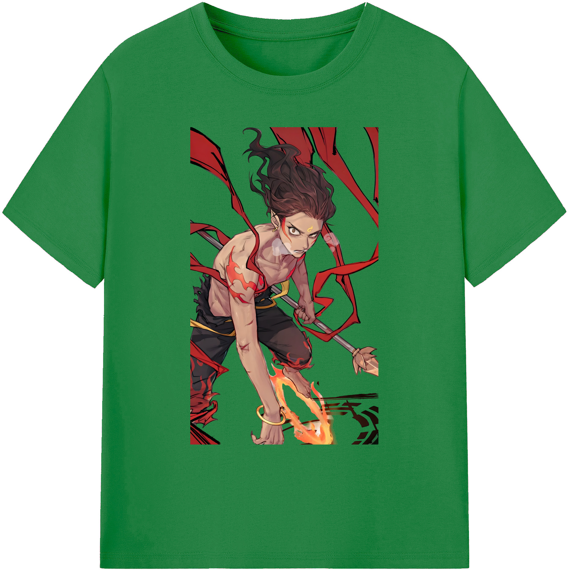 （画像用） Ne Zha 2 ナタ 魔童の大暴れ 綿100％ メンズ半袖Tシャツ｜肌触りやわらか＆通気性