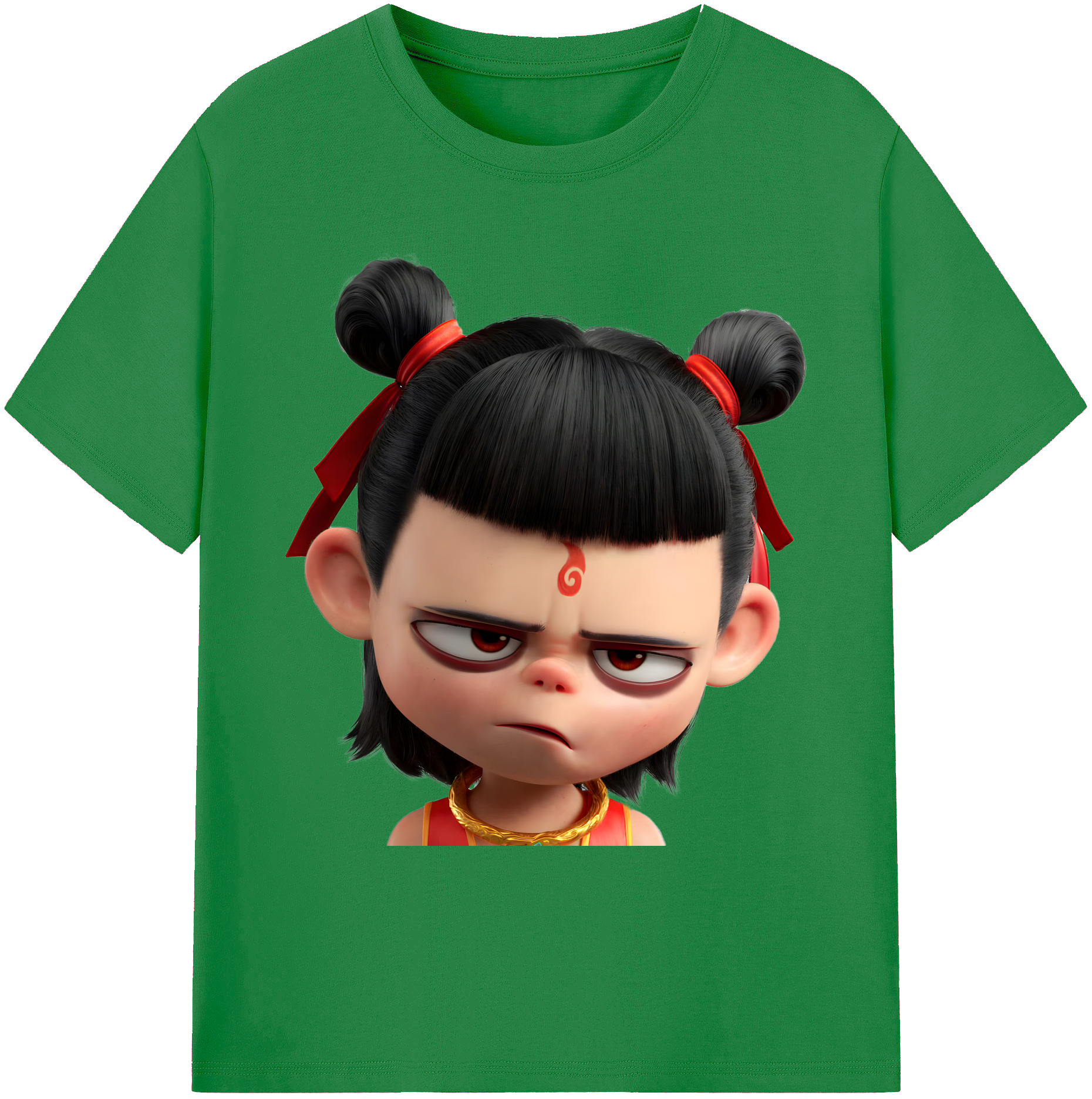 （画像用） Ne Zha 2 ナタ 魔童の大暴れ 綿100％ メンズ半袖Tシャツ｜肌触りやわらか＆通気性