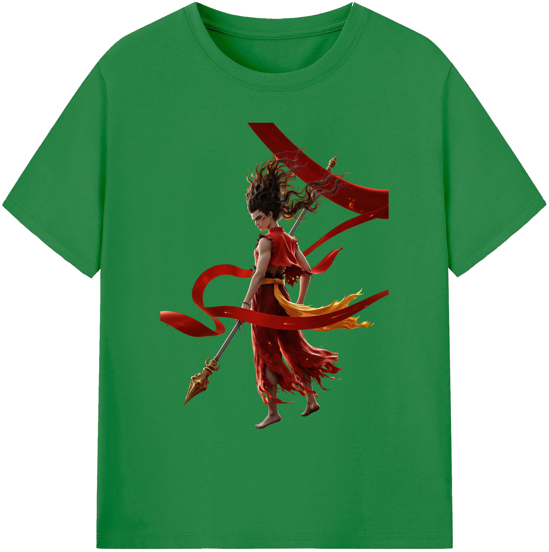 （画像用） Ne Zha 2 ナタ 魔童の大暴れ 綿100％ メンズ半袖Tシャツ｜肌触りやわらか＆通気性