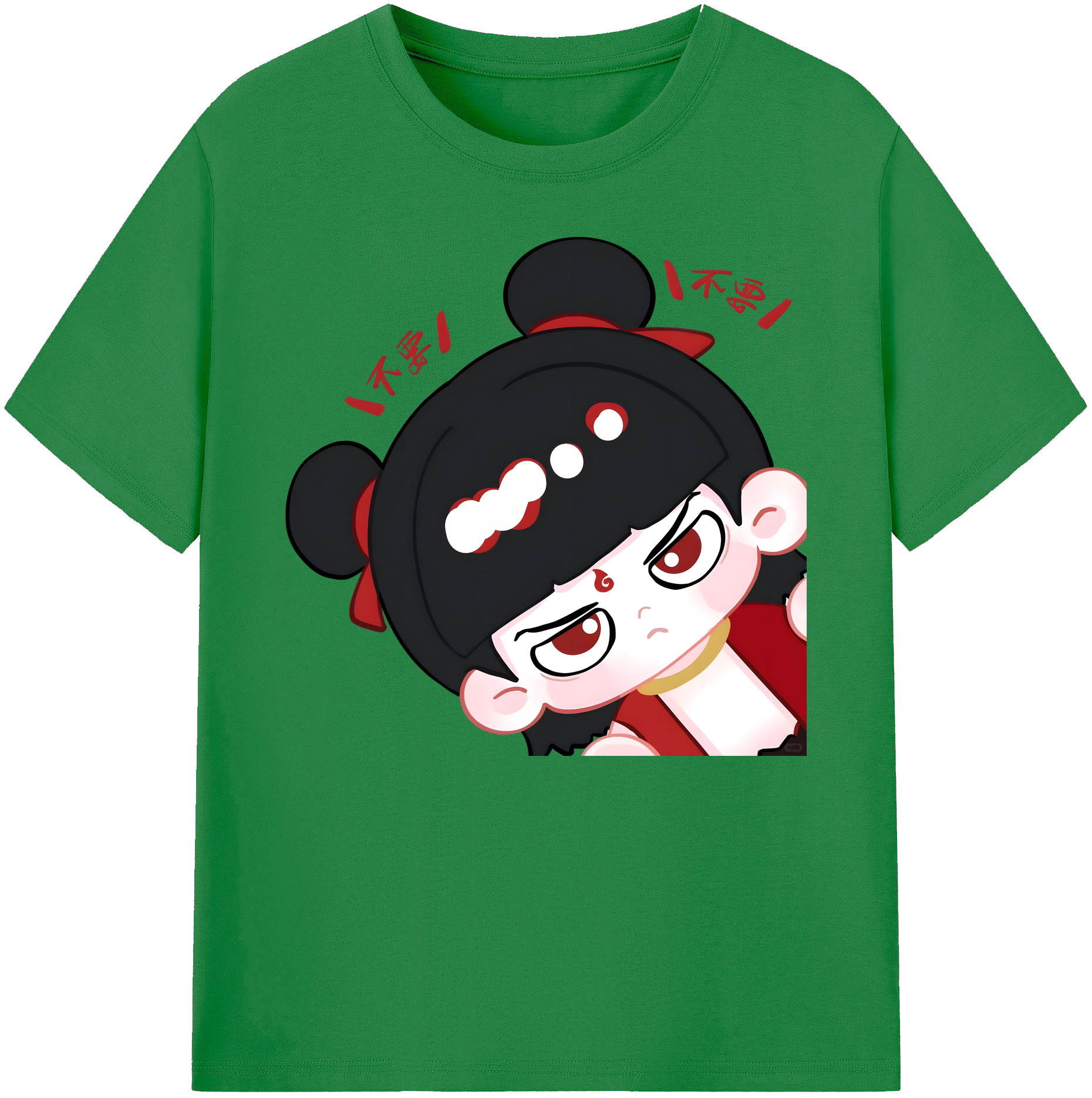 （画像用） Ne Zha 2 ナタ 魔童の大暴れ 綿100％ メンズ半袖Tシャツ｜肌触りやわらか＆通気性