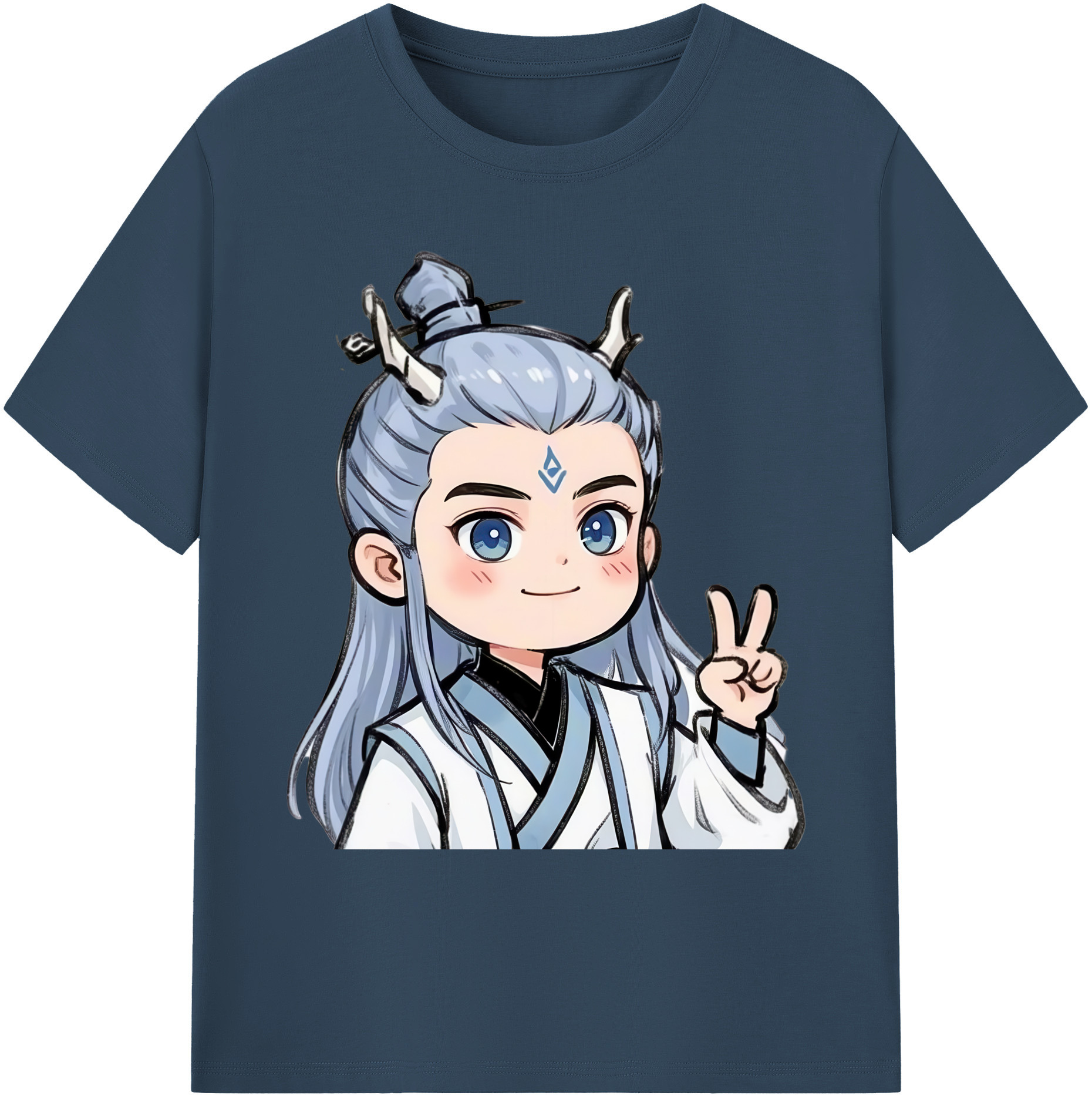（画像用） Ne Zha 2 ナタ 魔童の大暴れ 綿100％ メンズ半袖Tシャツ｜肌触りやわらか＆通気性