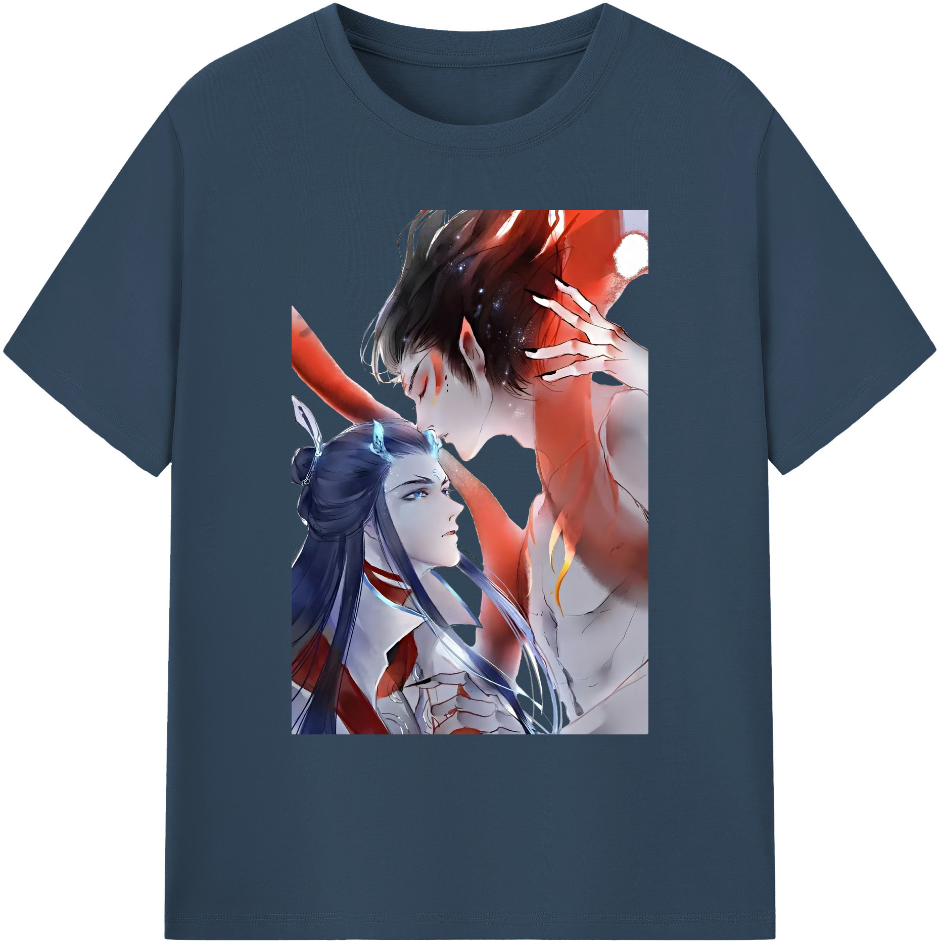 （画像用） Ne Zha 2 ナタ 魔童の大暴れ 綿100％ メンズ半袖Tシャツ｜肌触りやわらか＆通気性
