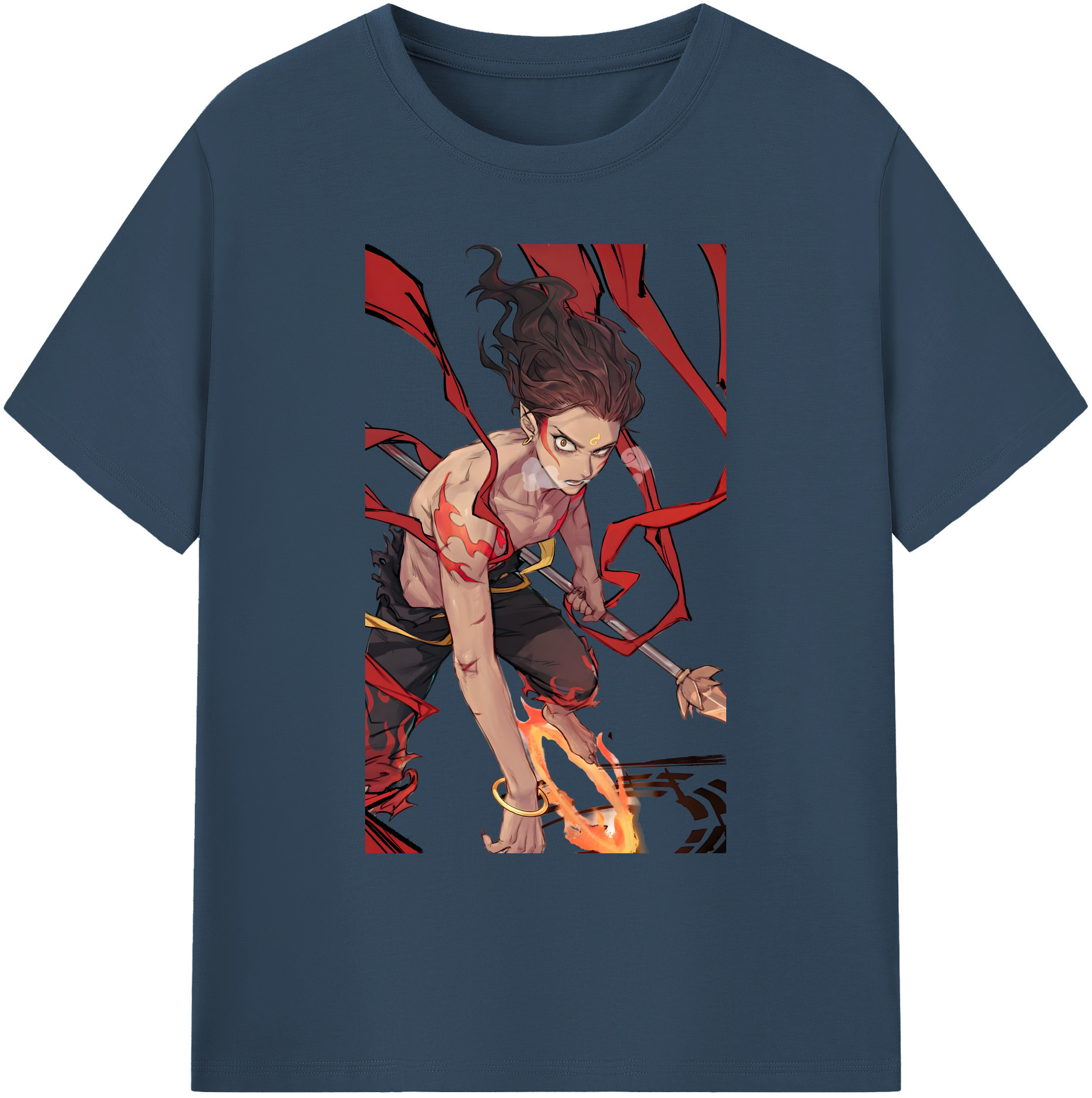 （画像用） Ne Zha 2 ナタ 魔童の大暴れ 綿100％ メンズ半袖Tシャツ｜肌触りやわらか＆通気性