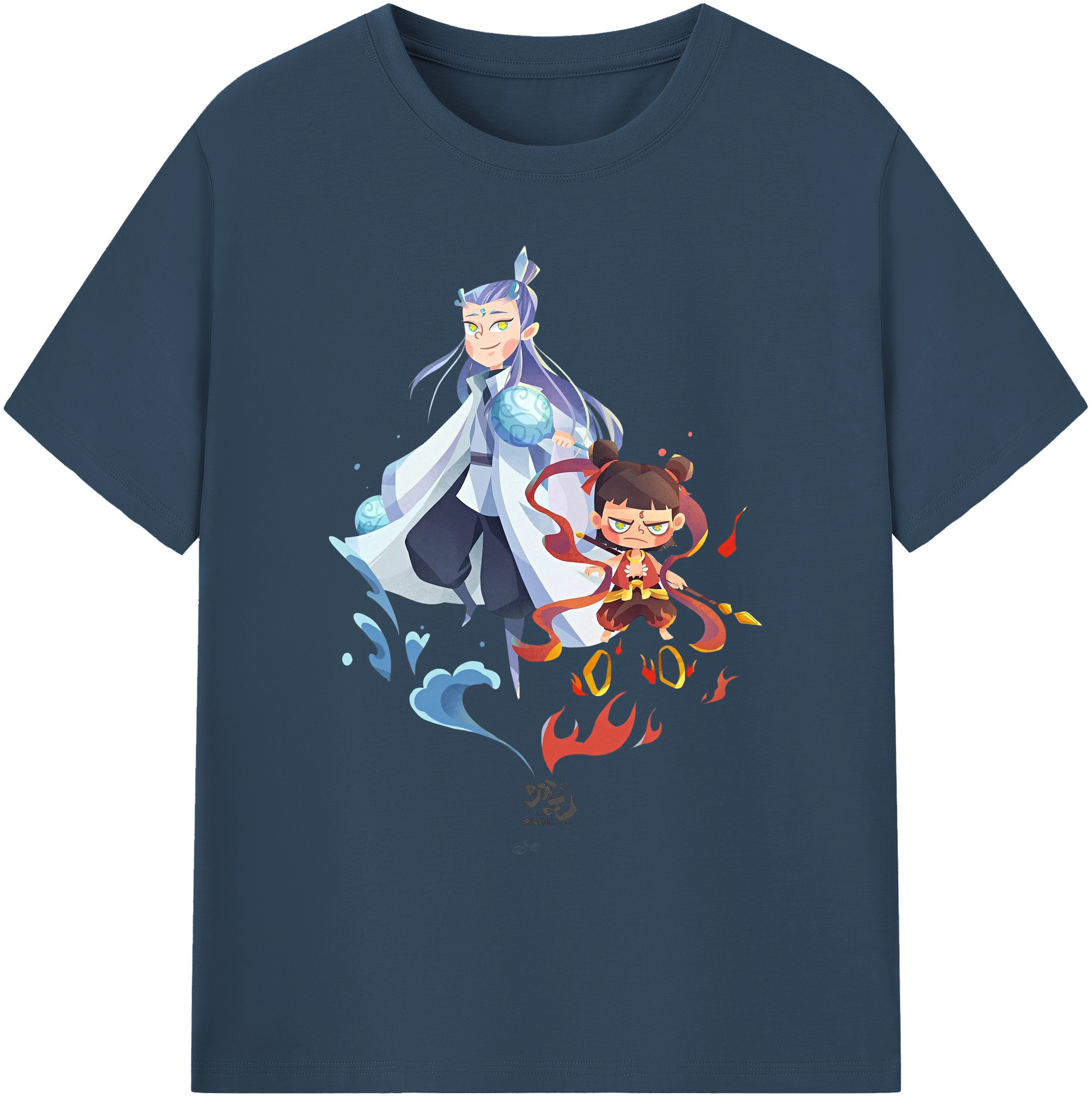 （画像用） Ne Zha 2 ナタ 魔童の大暴れ 綿100％ メンズ半袖Tシャツ｜肌触りやわらか＆通気性