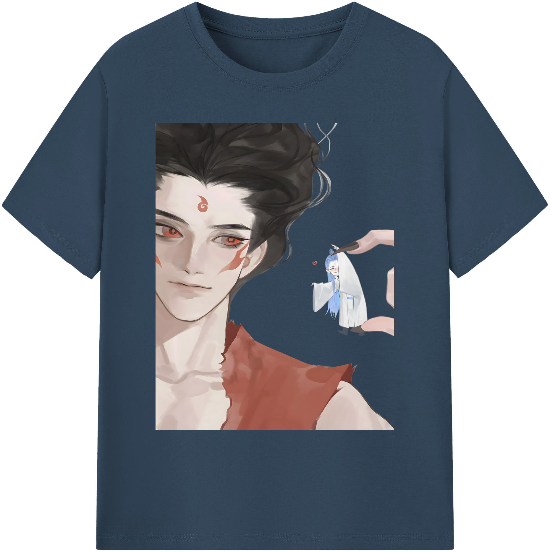 （画像用） Ne Zha 2 ナタ 魔童の大暴れ 綿100％ メンズ半袖Tシャツ｜肌触りやわらか＆通気性