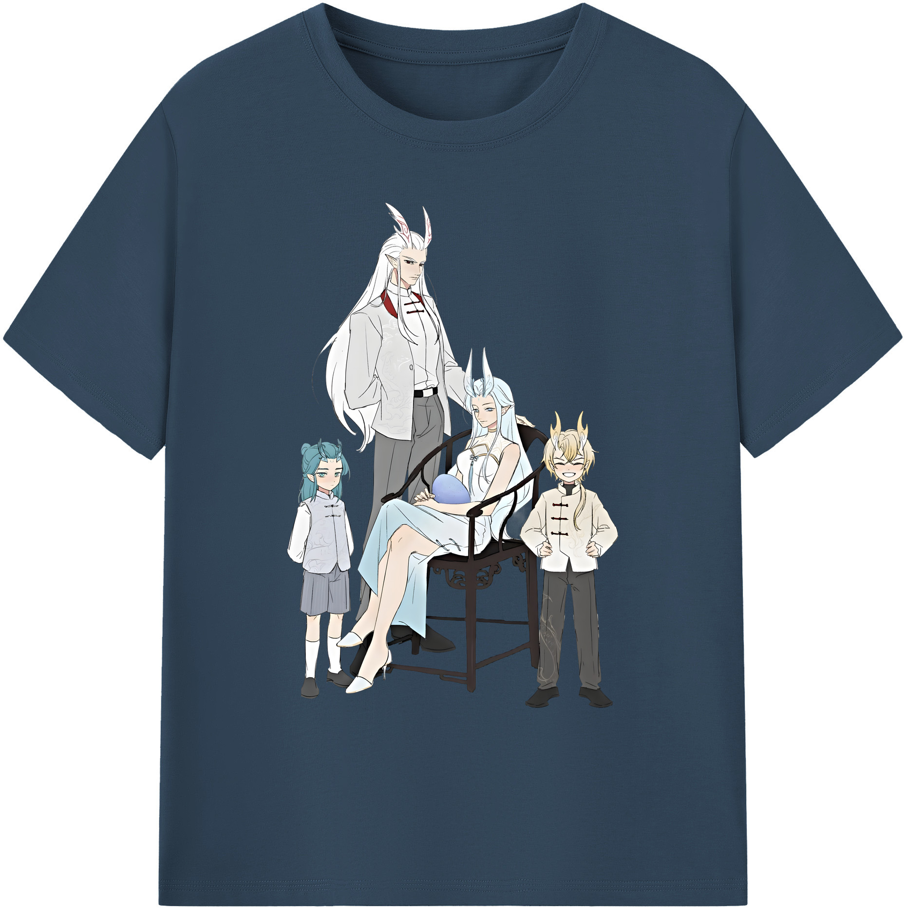 （画像用） Ne Zha 2 ナタ 魔童の大暴れ 綿100％ メンズ半袖Tシャツ｜肌触りやわらか＆通気性